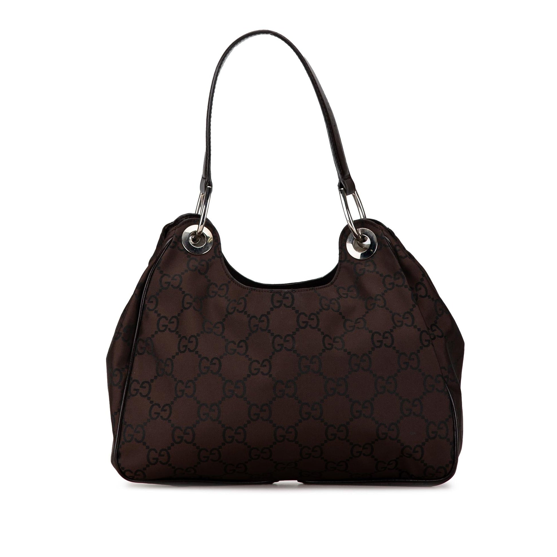 Gucci GG Colbert SHG-5lz7PH Nylon Calf Brown Shoulder Bag