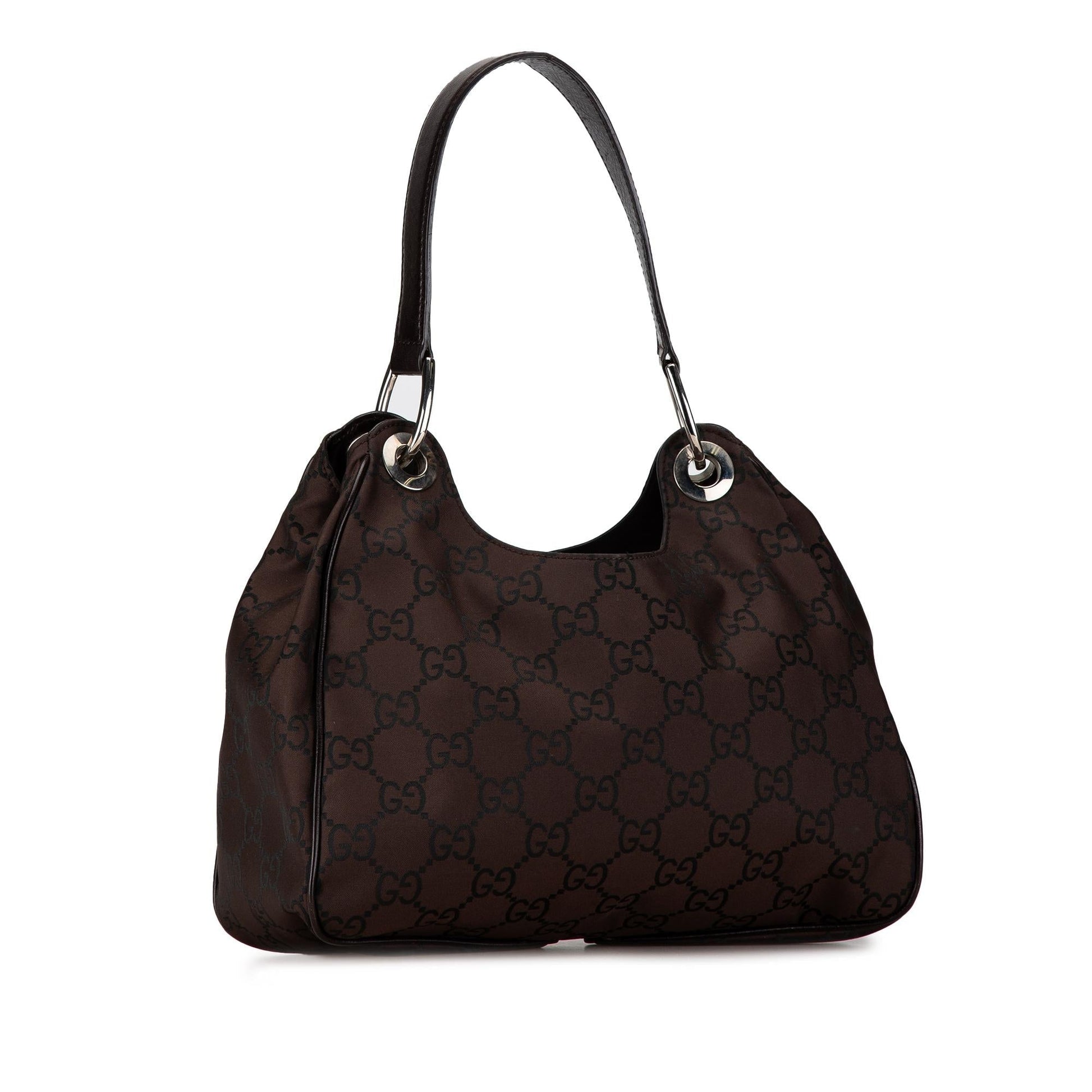 Gucci GG Colbert SHG-5lz7PH Nylon Calf Brown Shoulder Bag