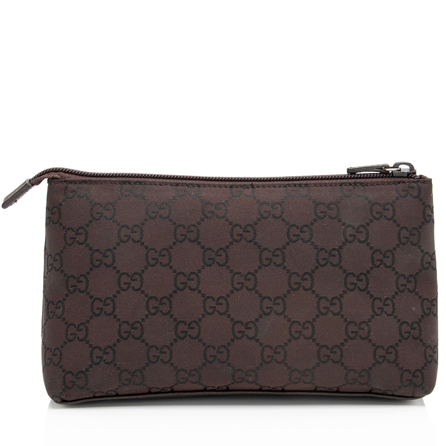 Gucci GG Cosmetic Pouch SHF-UWfxWH Leather Nylon Brown Handbag