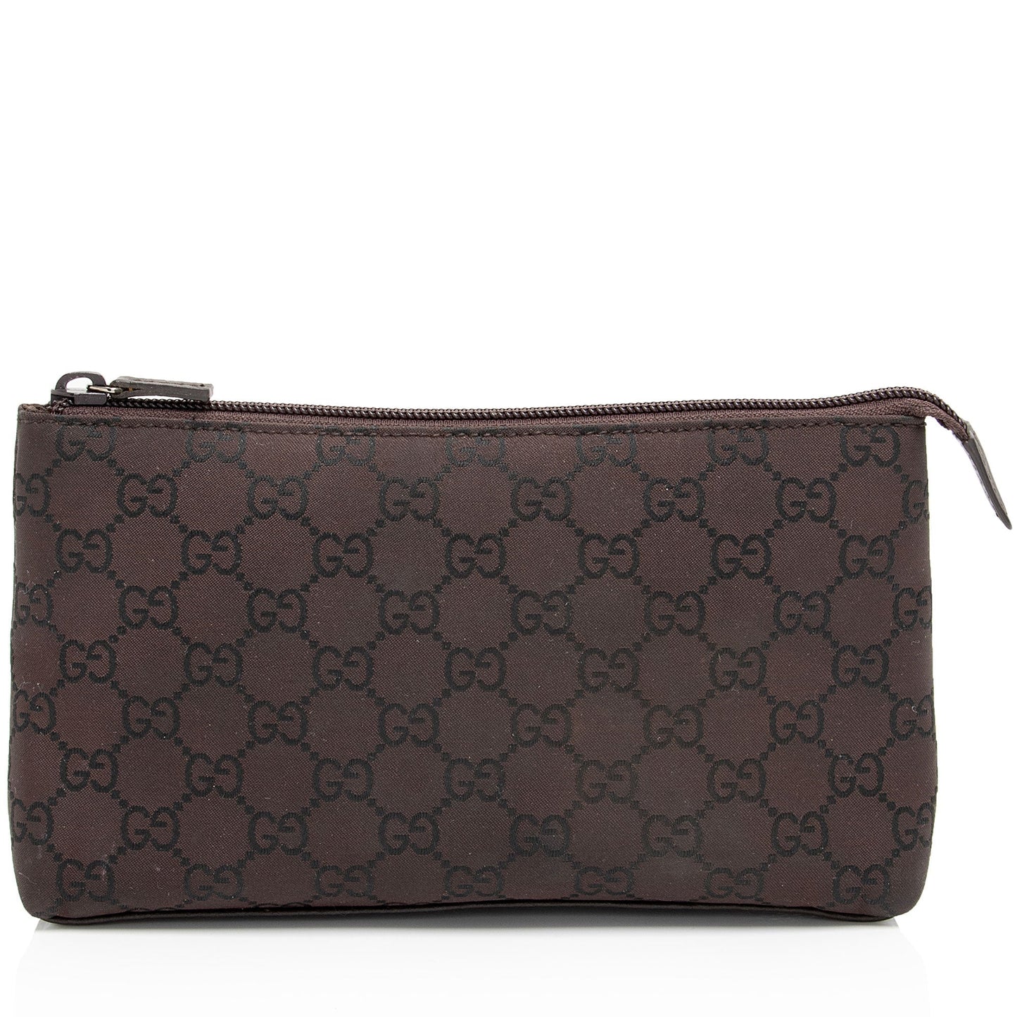 Gucci GG Cosmetic Pouch SHF-UWfxWH Leather Nylon Brown Handbag
