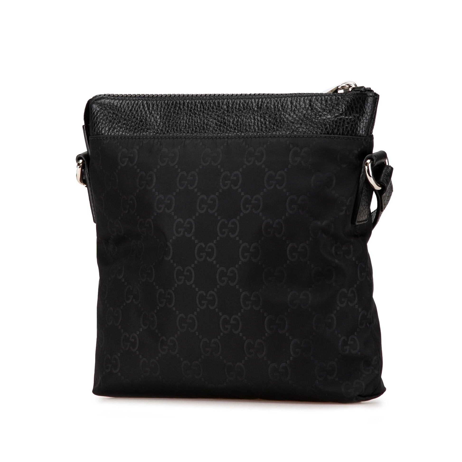 Gucci GG SHG-0d7rsi Nylon Calf Black Crossbody Bag