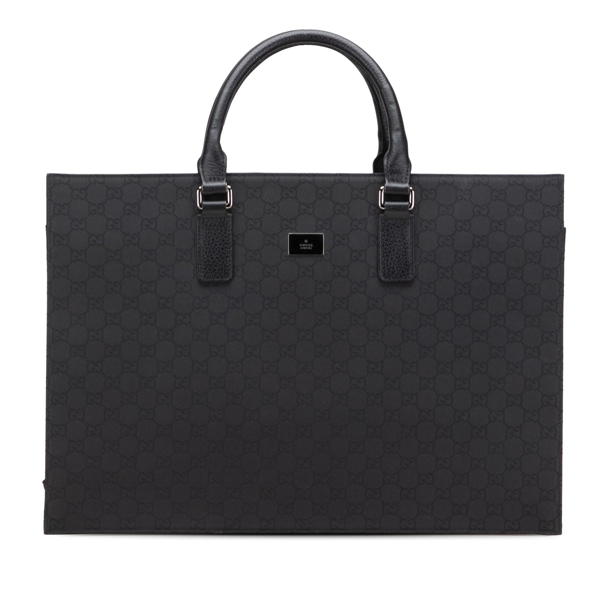 Gucci GG Executive Business Nylon Black Tote Bag