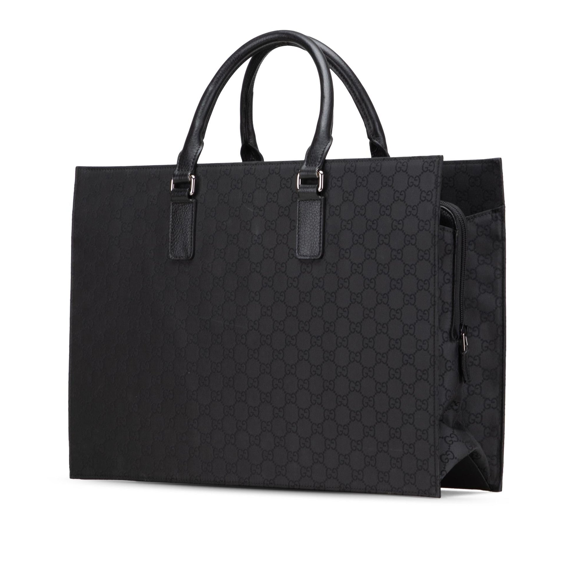 Gucci GG Executive Business Nylon Black Tote Bag