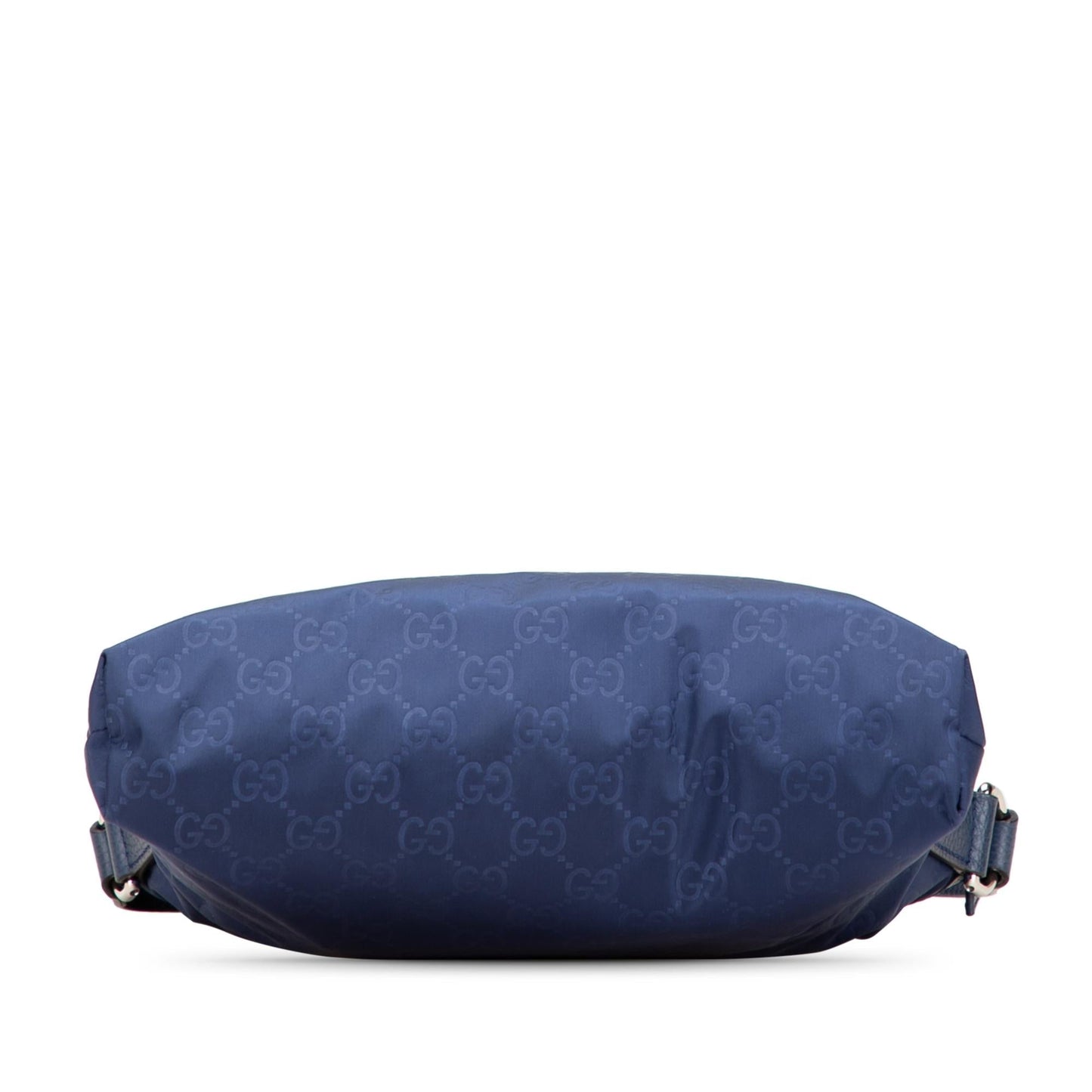 Gucci GG Flat Messenger Nylon Calf Blue Shoes