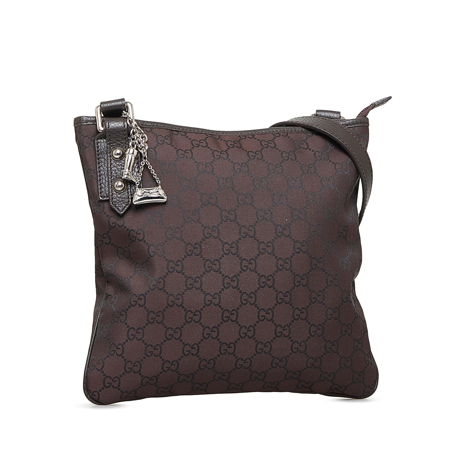 Gucci GG Jolicoeur SHG-0Osm7H Nylon Brown Crossbody Bag