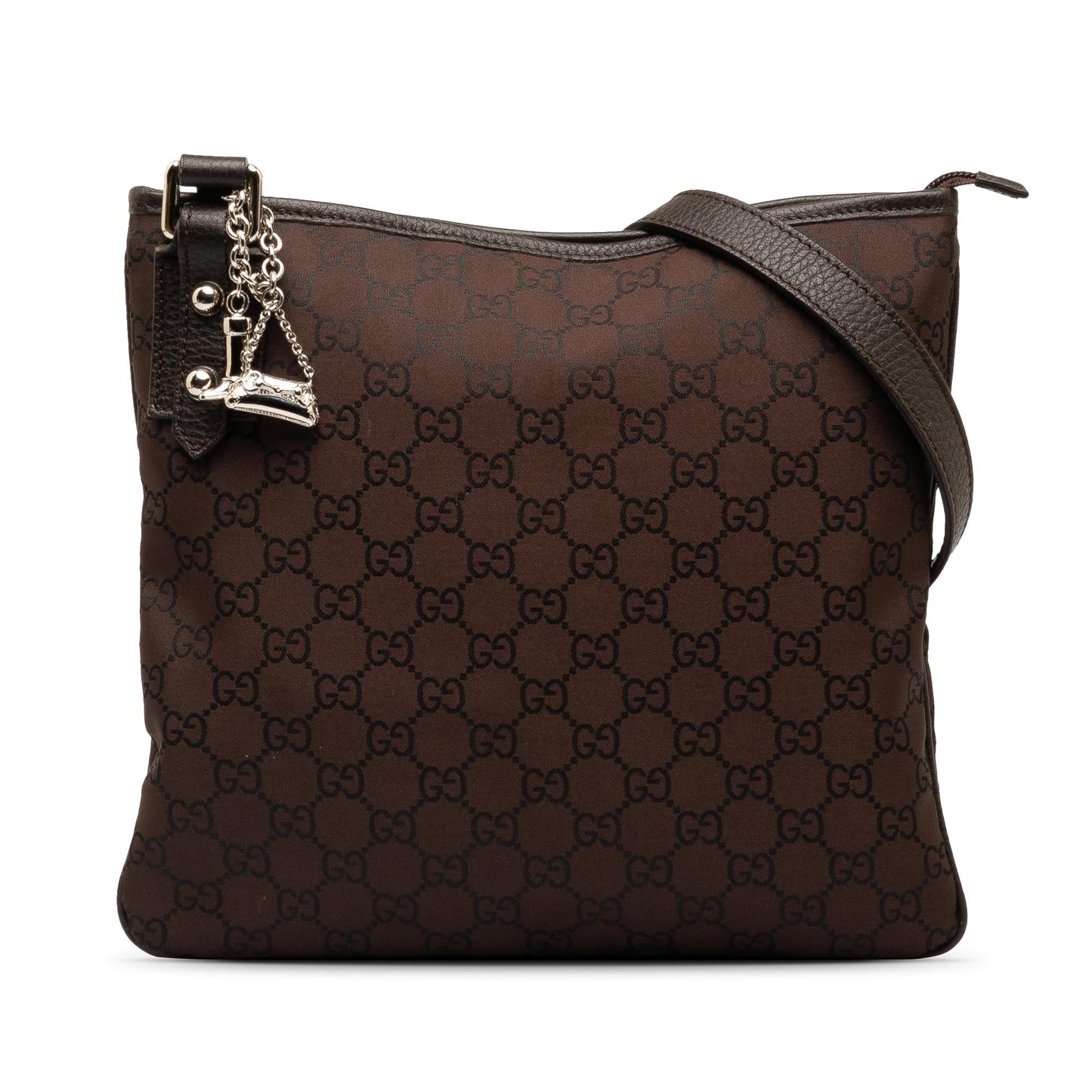 Gucci GG Jolicoeur SHG-J3fxiE Nylon Calf Brown Crossbody Bag
