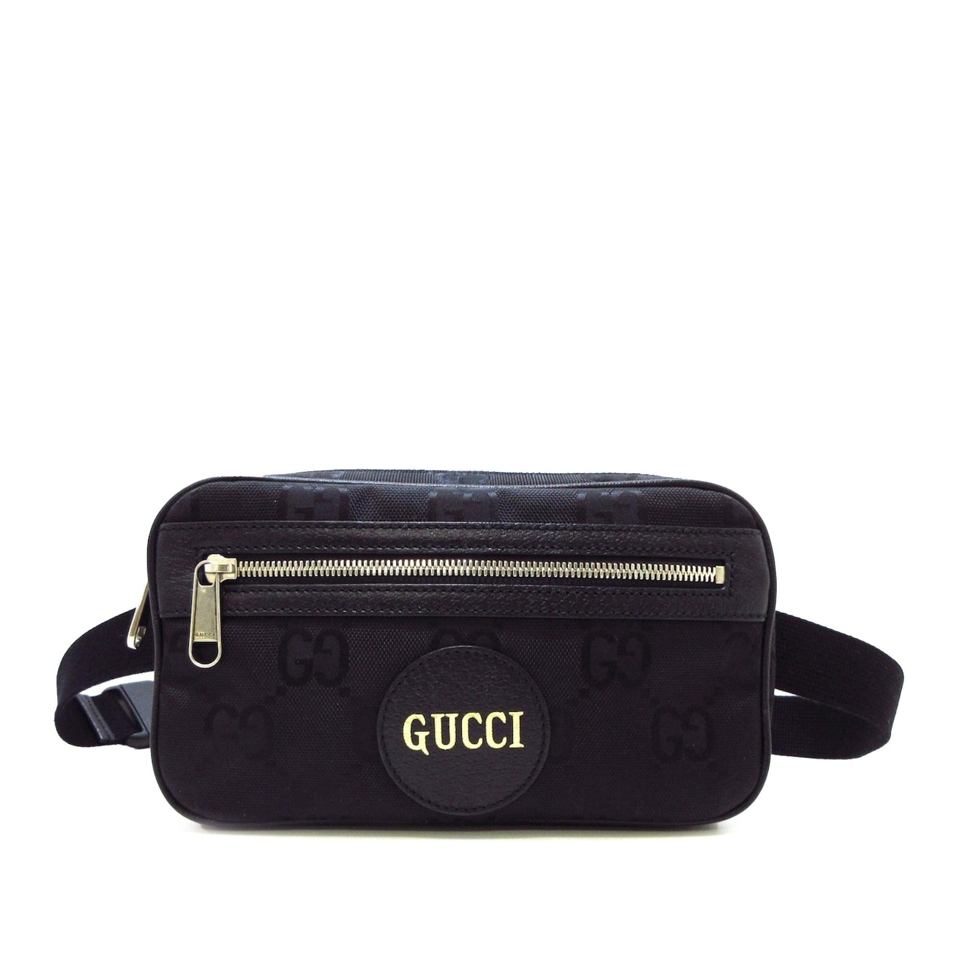 Gucci GG Off Grid Belt SHG-aritZn Nylon Calf Black Accessory