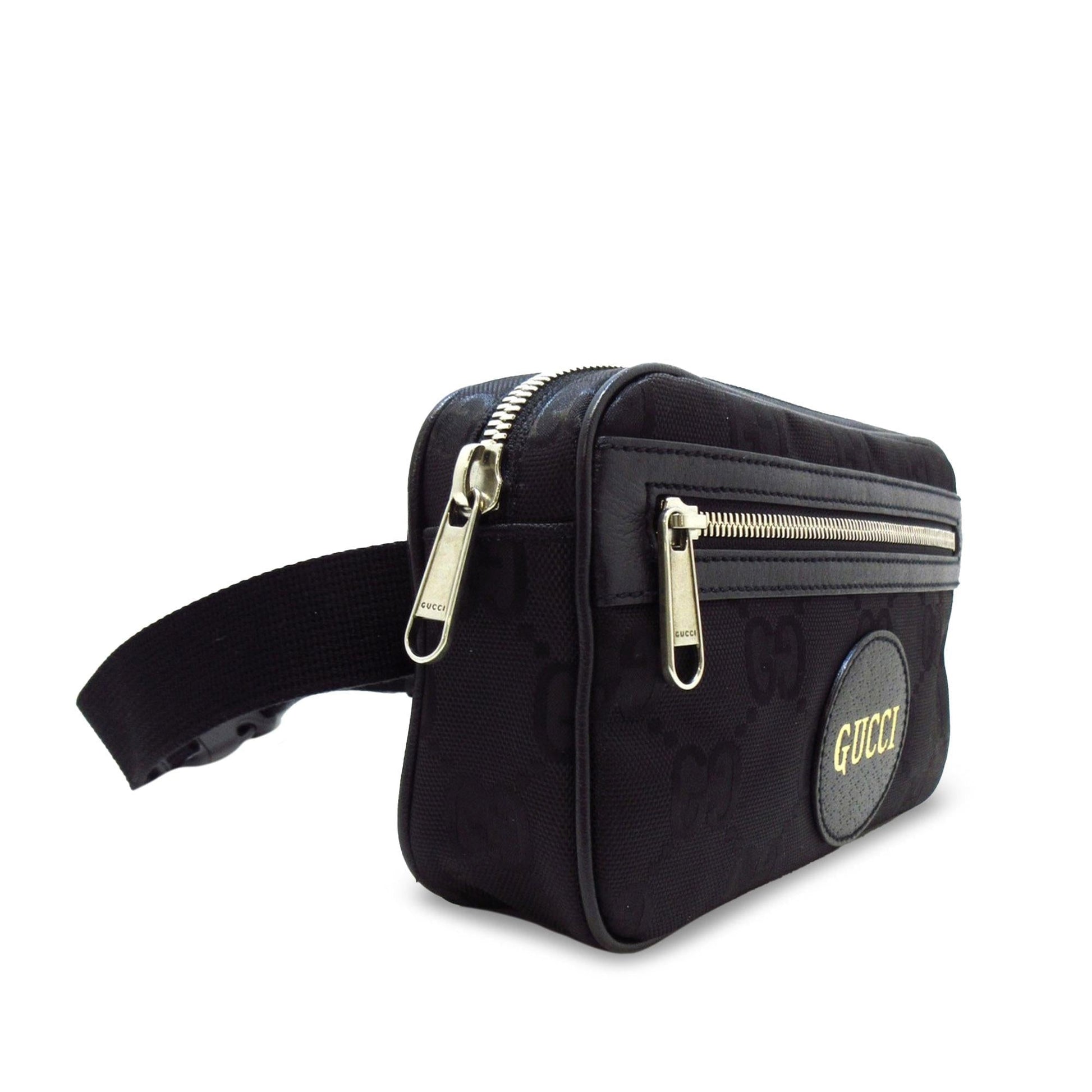 Gucci GG Off Grid Belt SHG-aritZn Nylon Calf Black Accessory