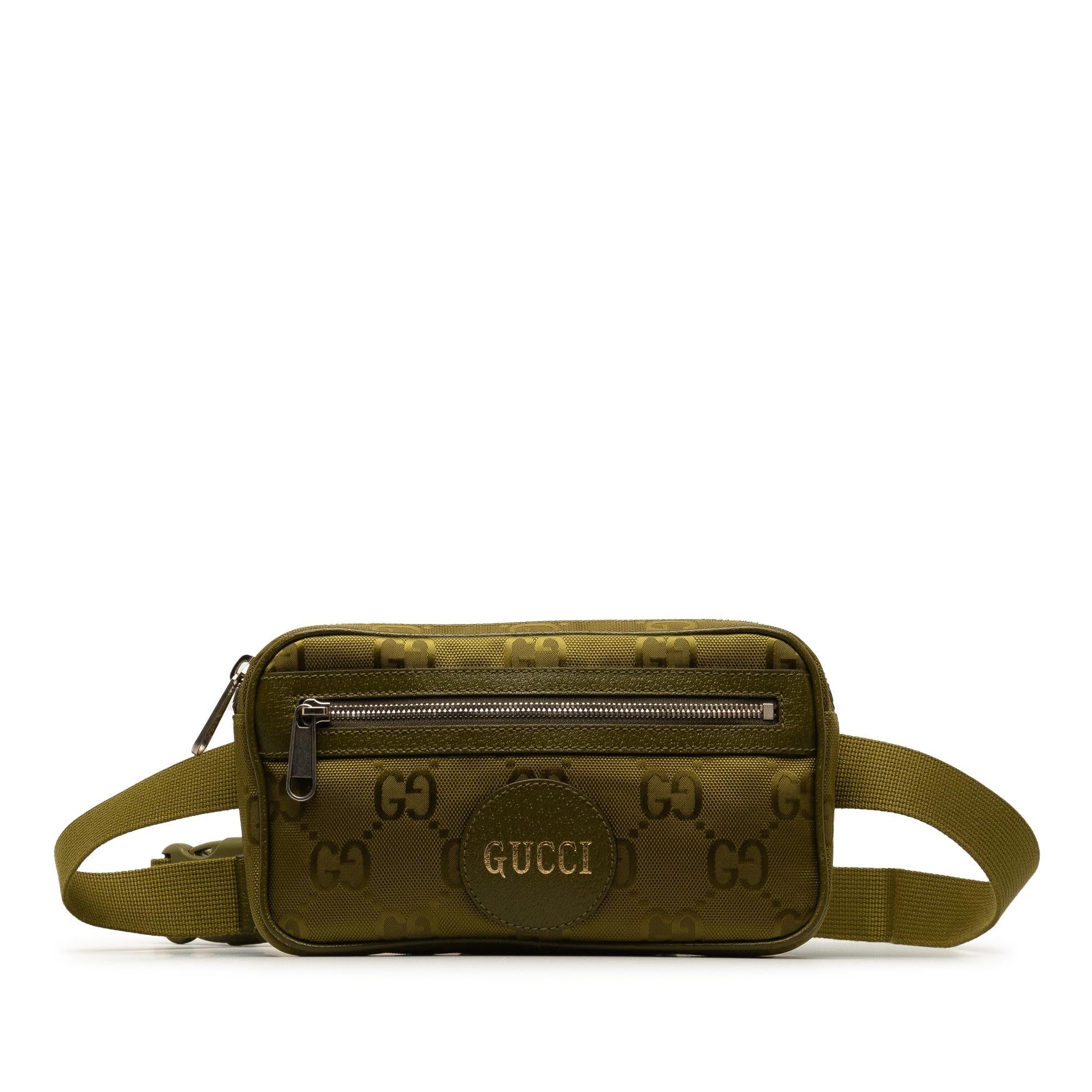 Gucci GG Off Grid Belt SHG-QdpV5W Nylon Green Accessory