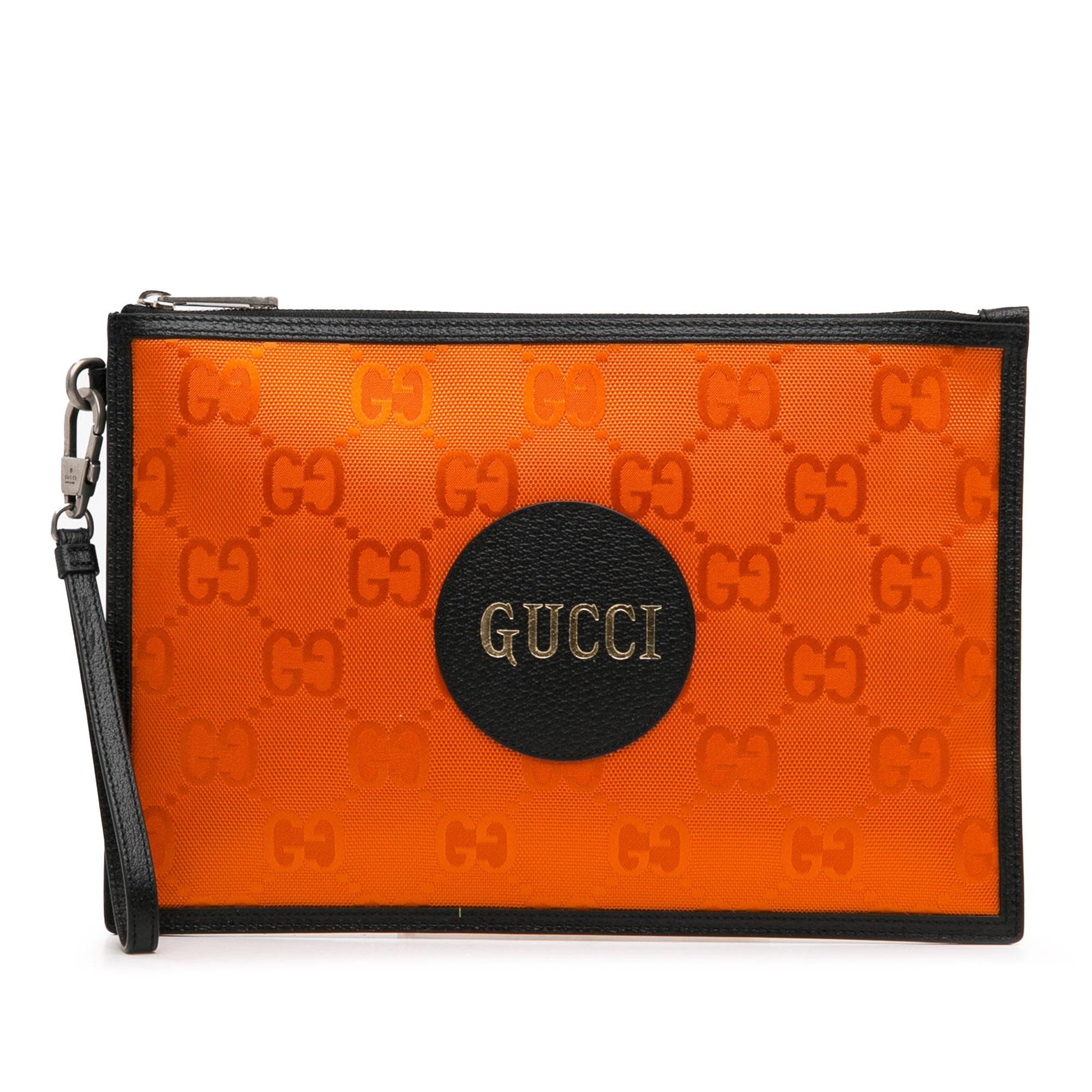 Gucci GG Off Grid SHG-MR8qzI Nylon Orange Clutch Bag