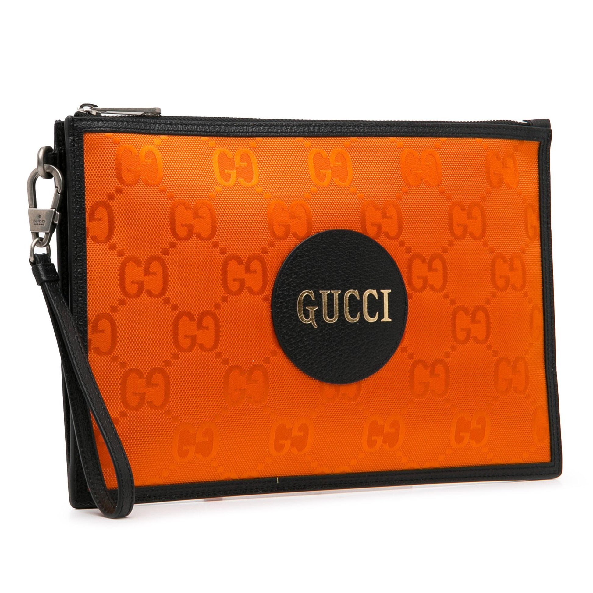 Gucci GG Off Grid SHG-MR8qzI Nylon Orange Clutch Bag