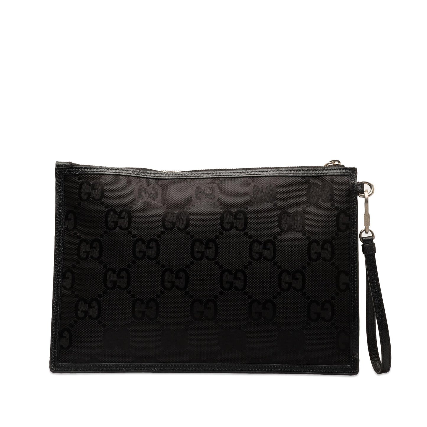 Gucci GG Off Grid Pouch SHG-93LF74 Nylon Calf Black Clutch Bag