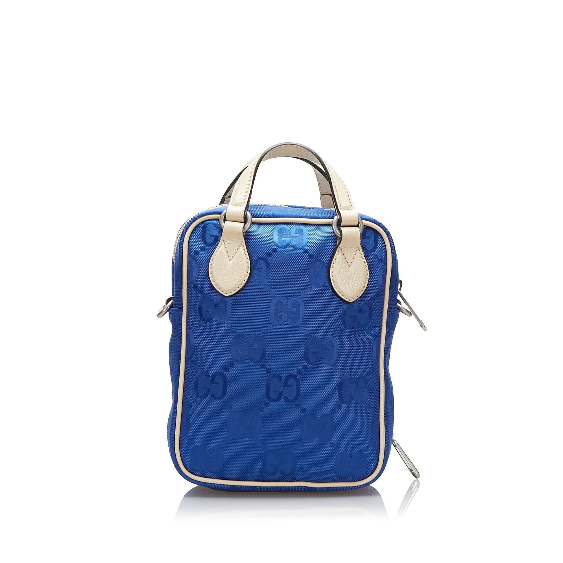 Gucci GG Off Grid SHG-Tlffff Nylon Blue Satchel Bag