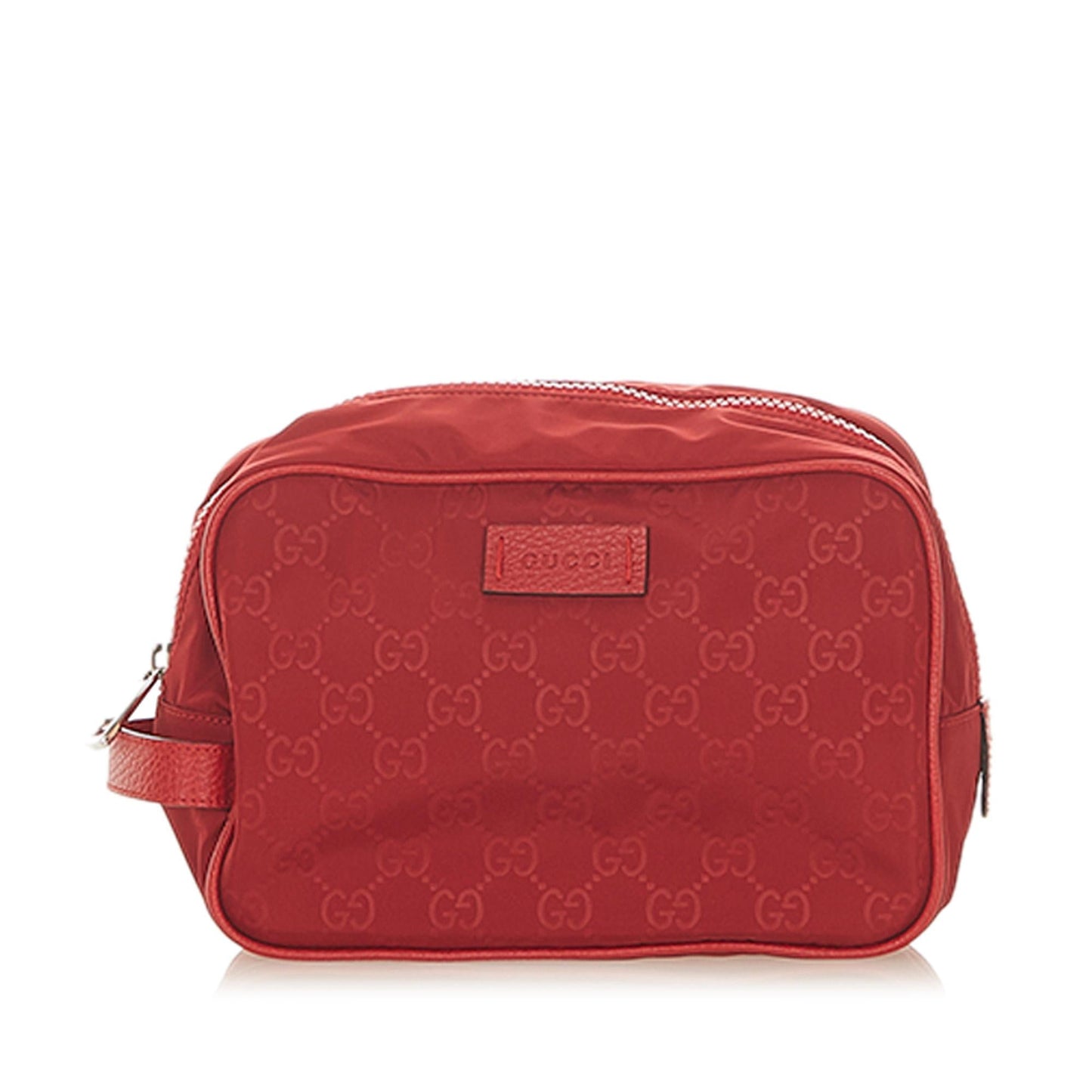 Gucci GG Pouch SHG-uT3lxn Nylon Red Handbag