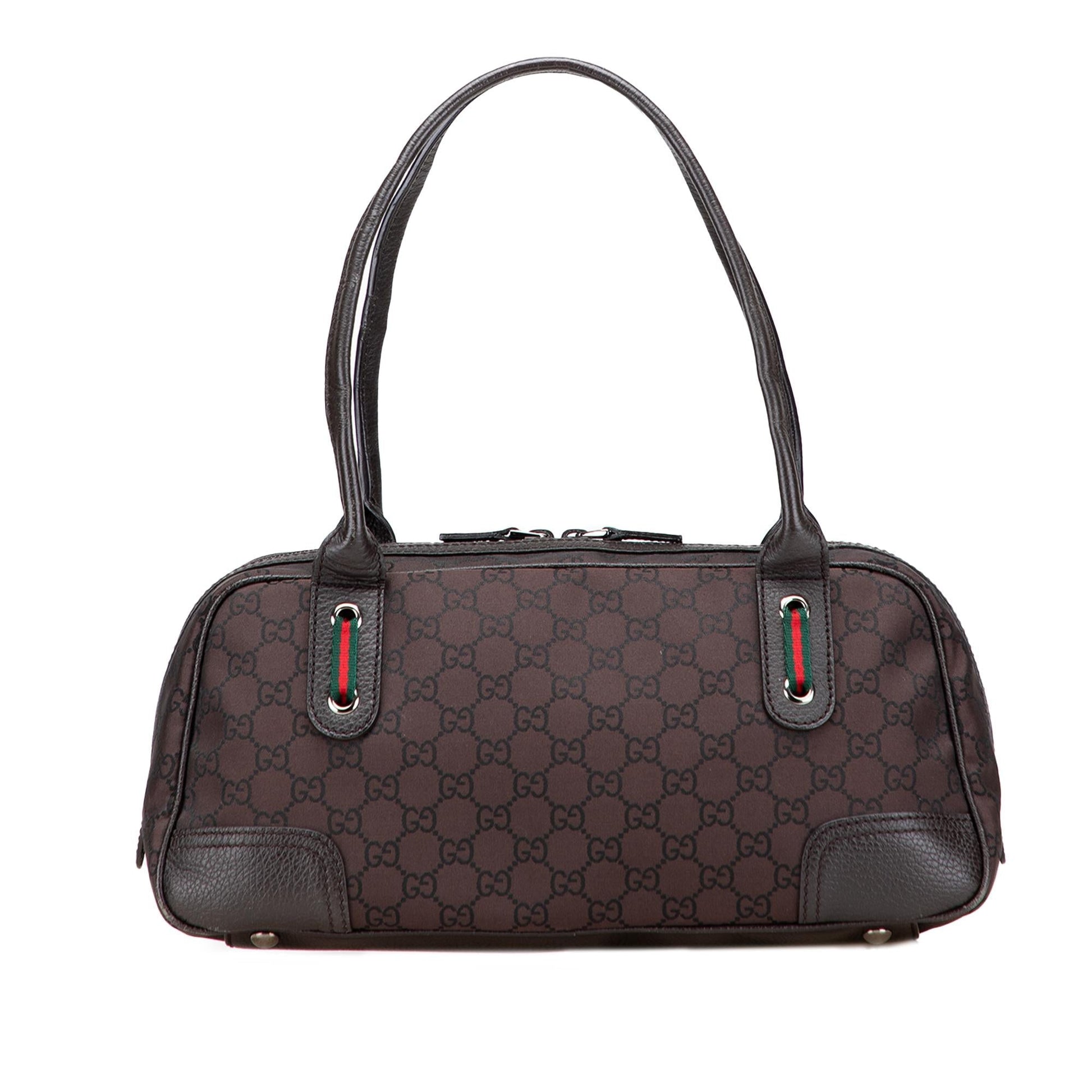 Gucci GG Princy Nylon Brown Shoulder Bag