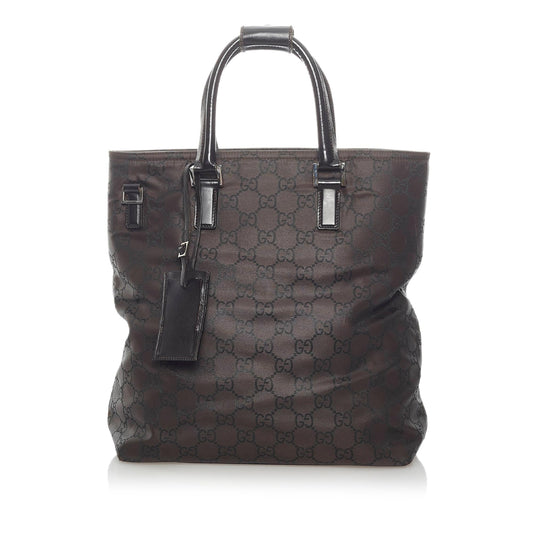 Gucci GG SHG Nylon Brown Satchel Bag