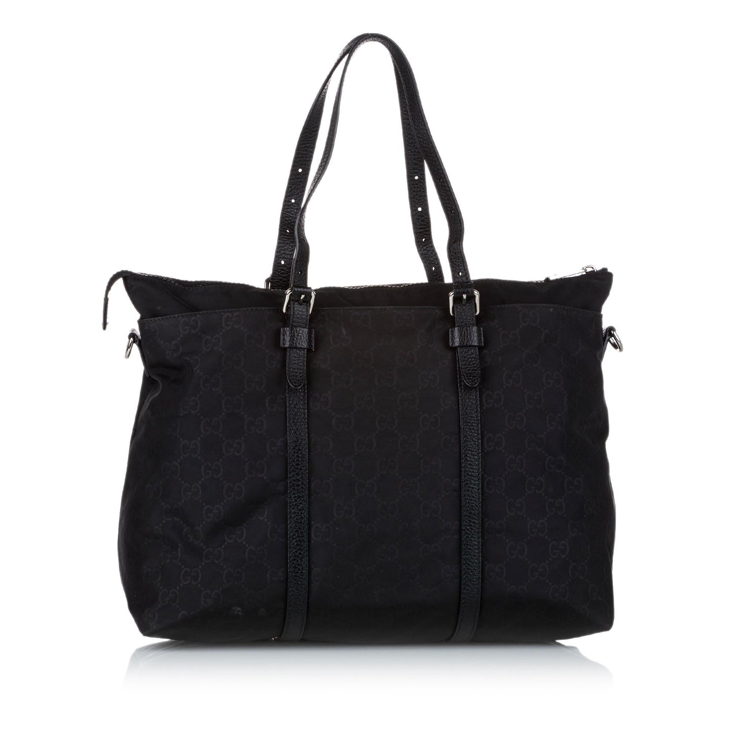 Gucci GG SHG-zPVamU Nylon Calf Black Satchel Bag