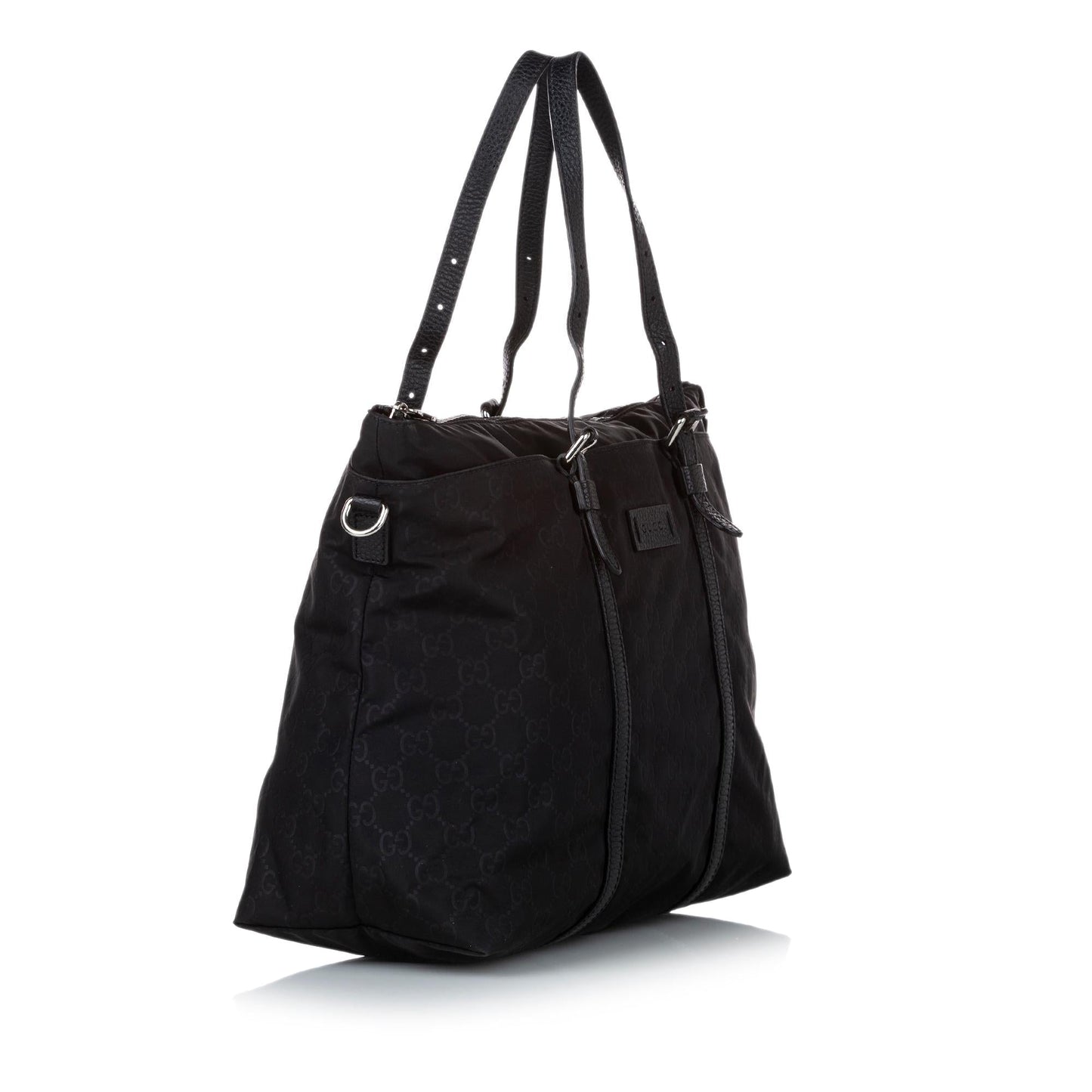 Gucci GG SHG-zPVamU Nylon Calf Black Satchel Bag