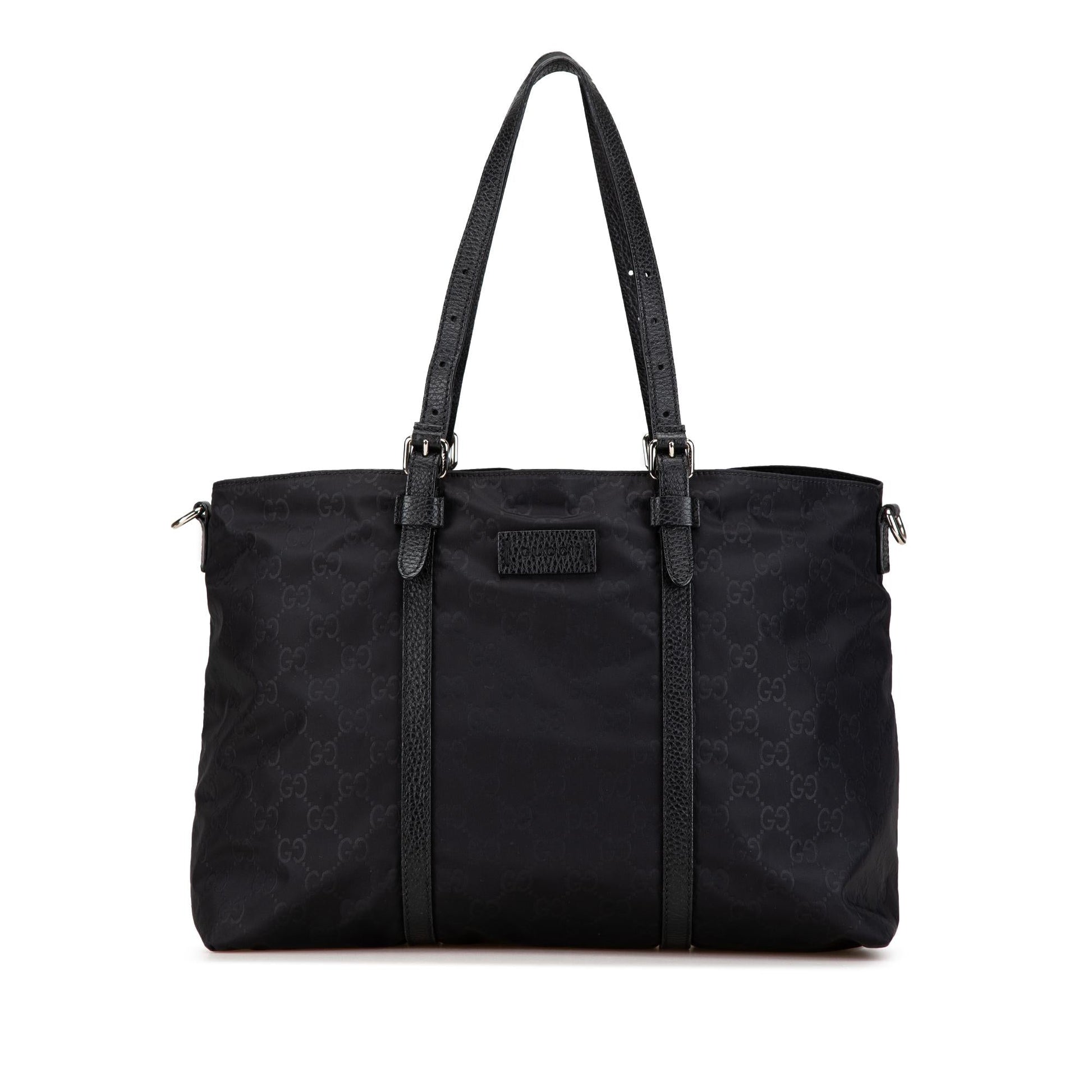 Gucci GG SHG-lAW7 Nylon Black Satchel Bag