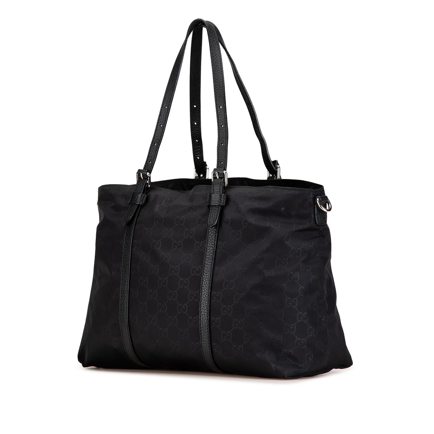 Gucci GG SHG-lAW7 Nylon Black Satchel Bag