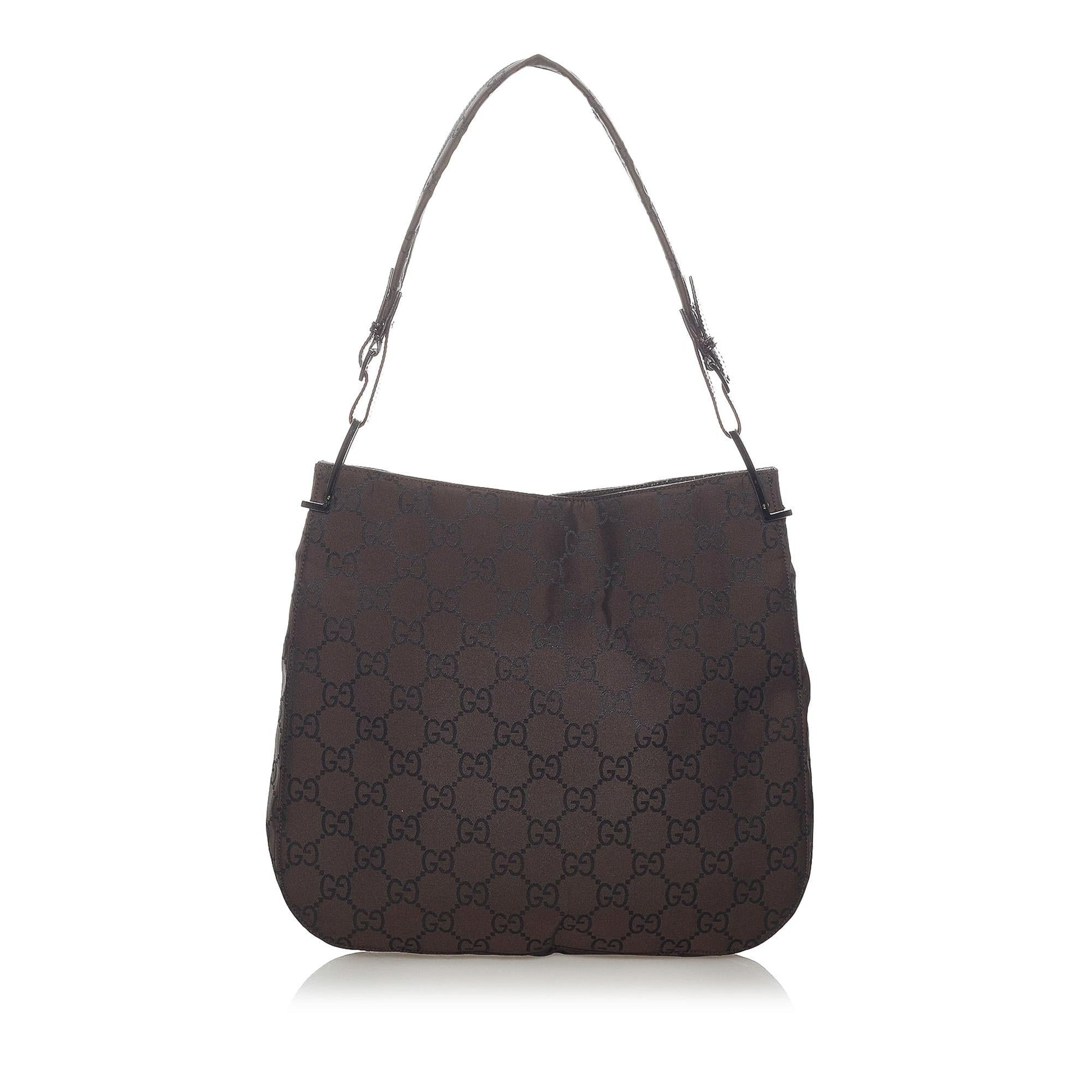 Gucci GG SHG Nylon Brown Shoulder Bag
