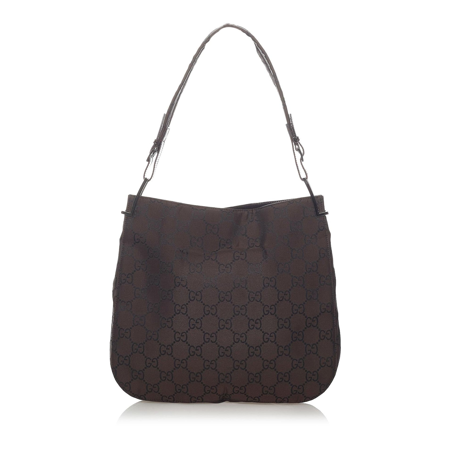 Gucci GG SHG Nylon Brown Shoulder Bag