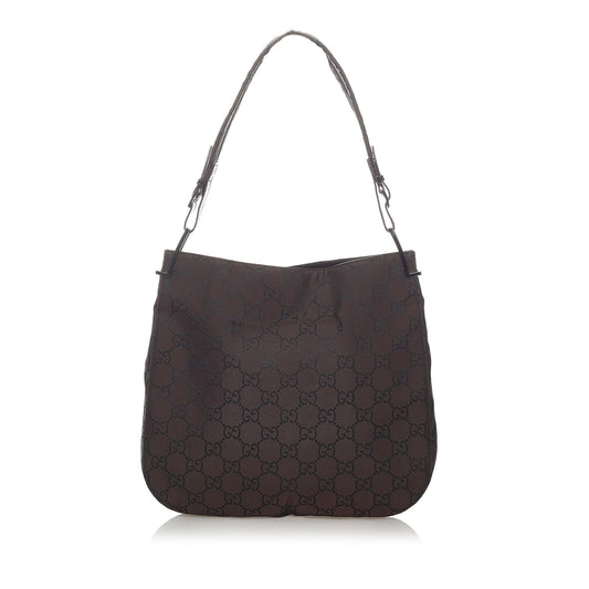 Gucci GG SHG Nylon Brown Shoulder Bag