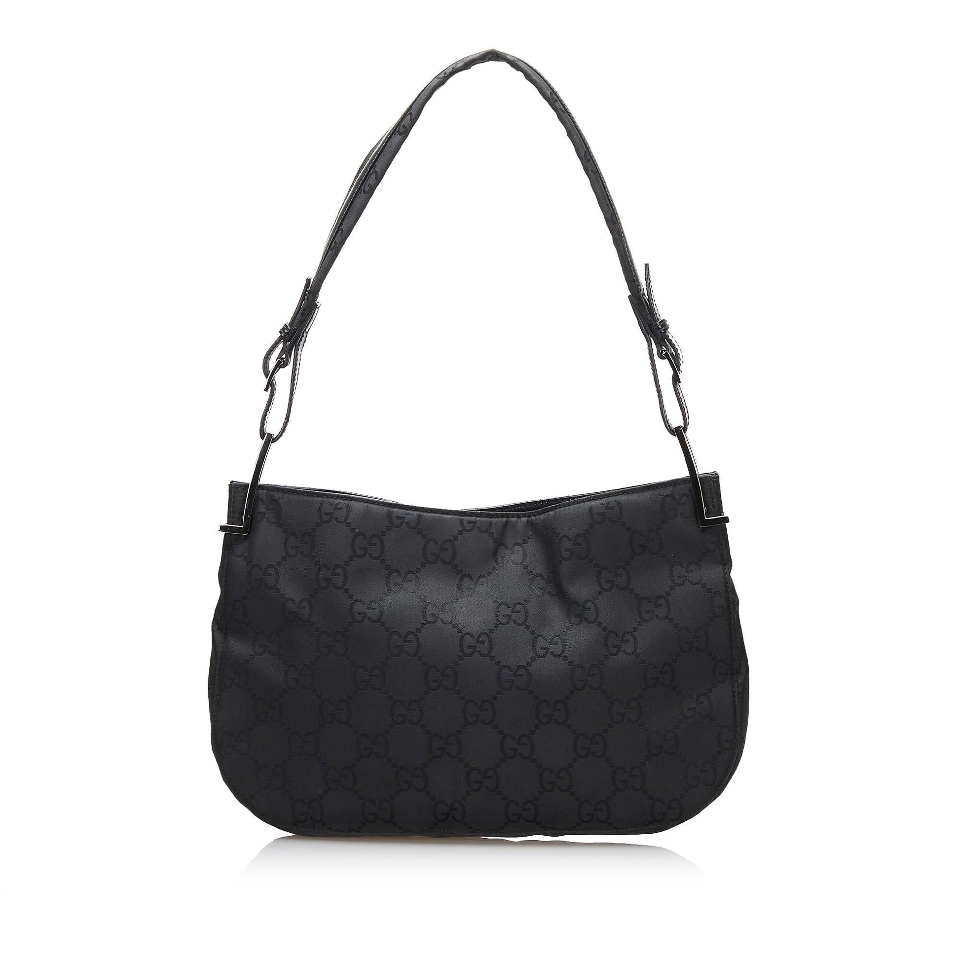 Gucci GG SHG-k5Q18t Nylon Black Shoulder Bag