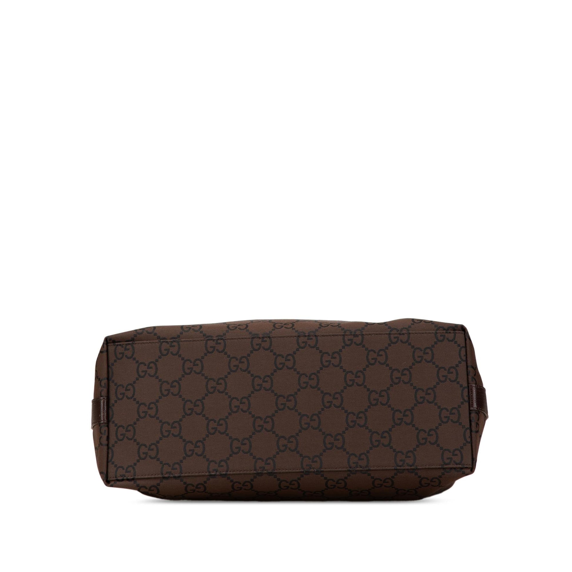 Gucci GG SHG-OK1rdq Nylon Calf Brown Shoulder Bag