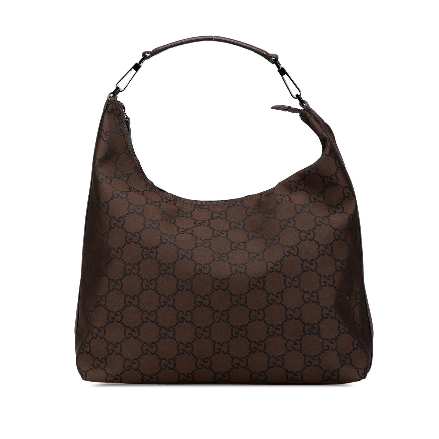 Gucci GG SHG-OK1rdq Nylon Calf Brown Shoulder Bag