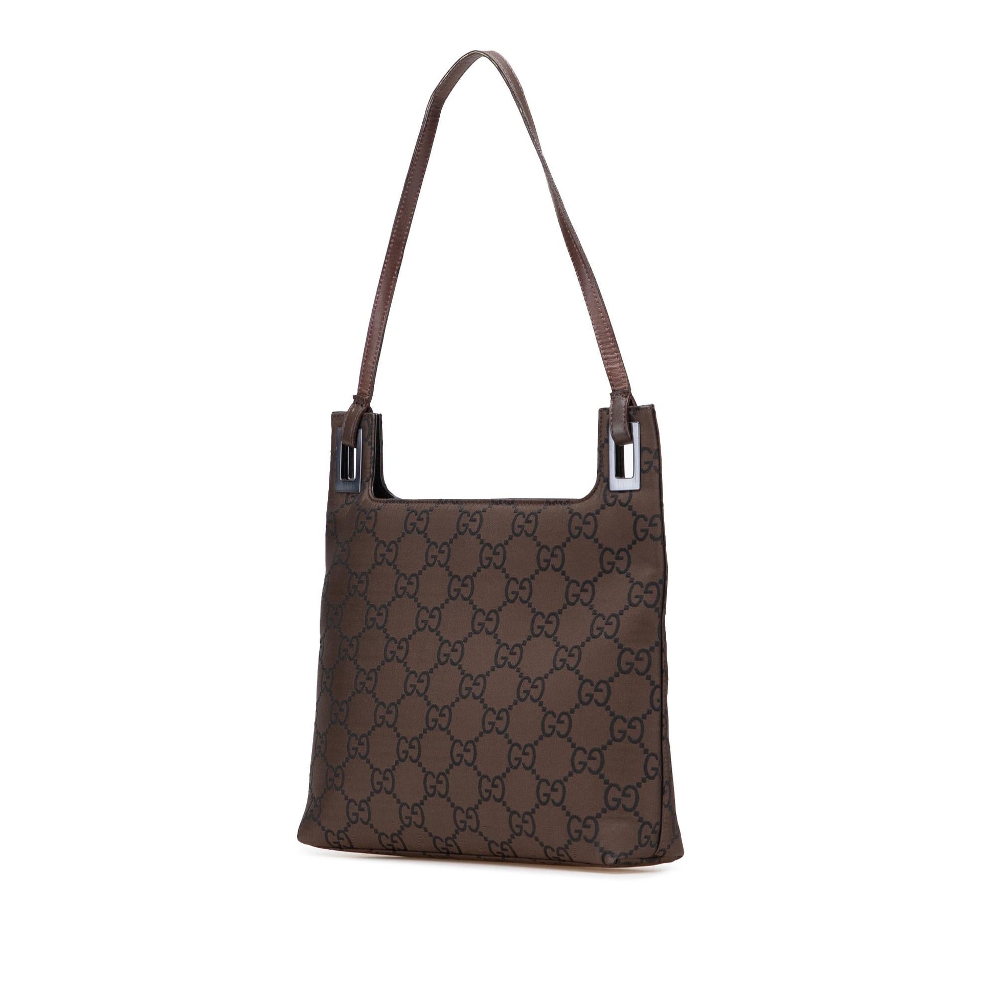 Gucci GG Nylon Brown Shoulder Bag