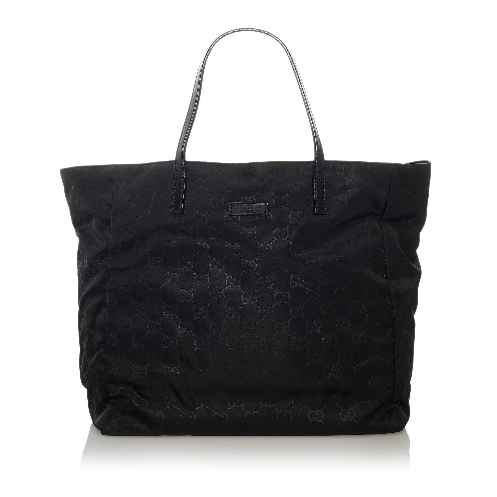 Gucci GG SHG Nylon Black Tote Bag Bag Shg