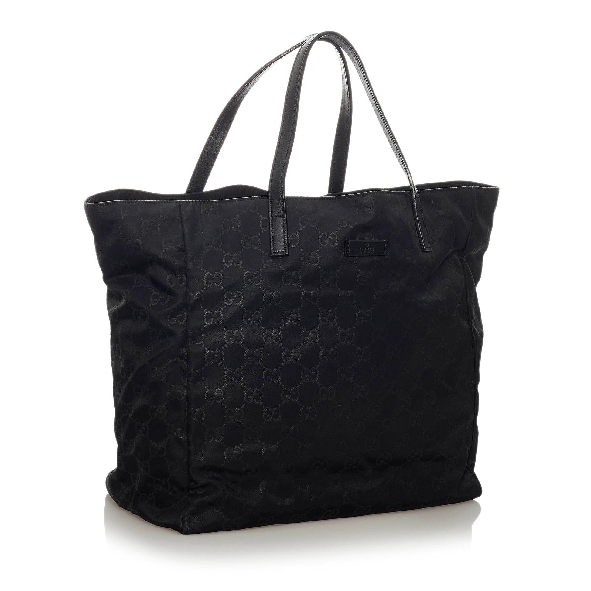 Gucci GG SHG Nylon Black Tote Bag Bag Shg