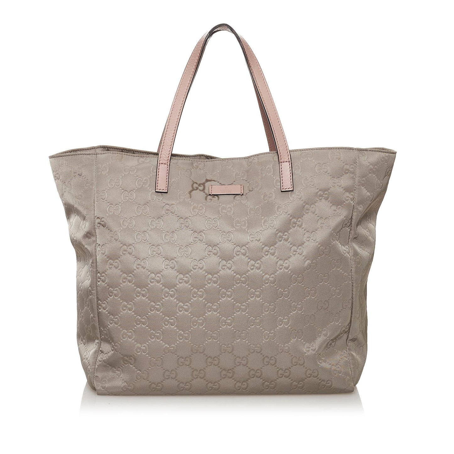 Gucci GG SHG Nylon Calf Pink Grey Tote Bag