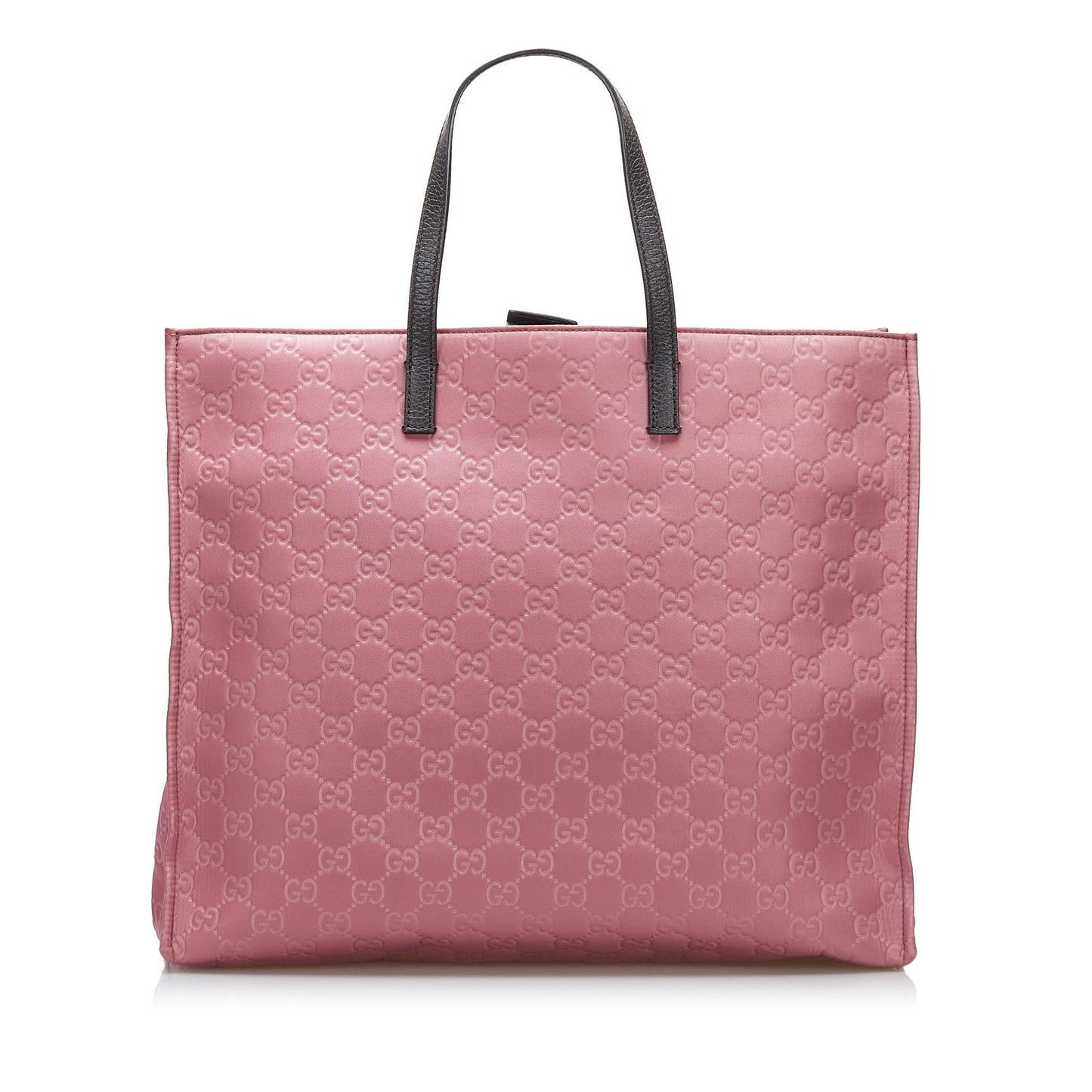 Gucci GG SHG-TKdzqK Nylon Calf Black Pink Tote Bag