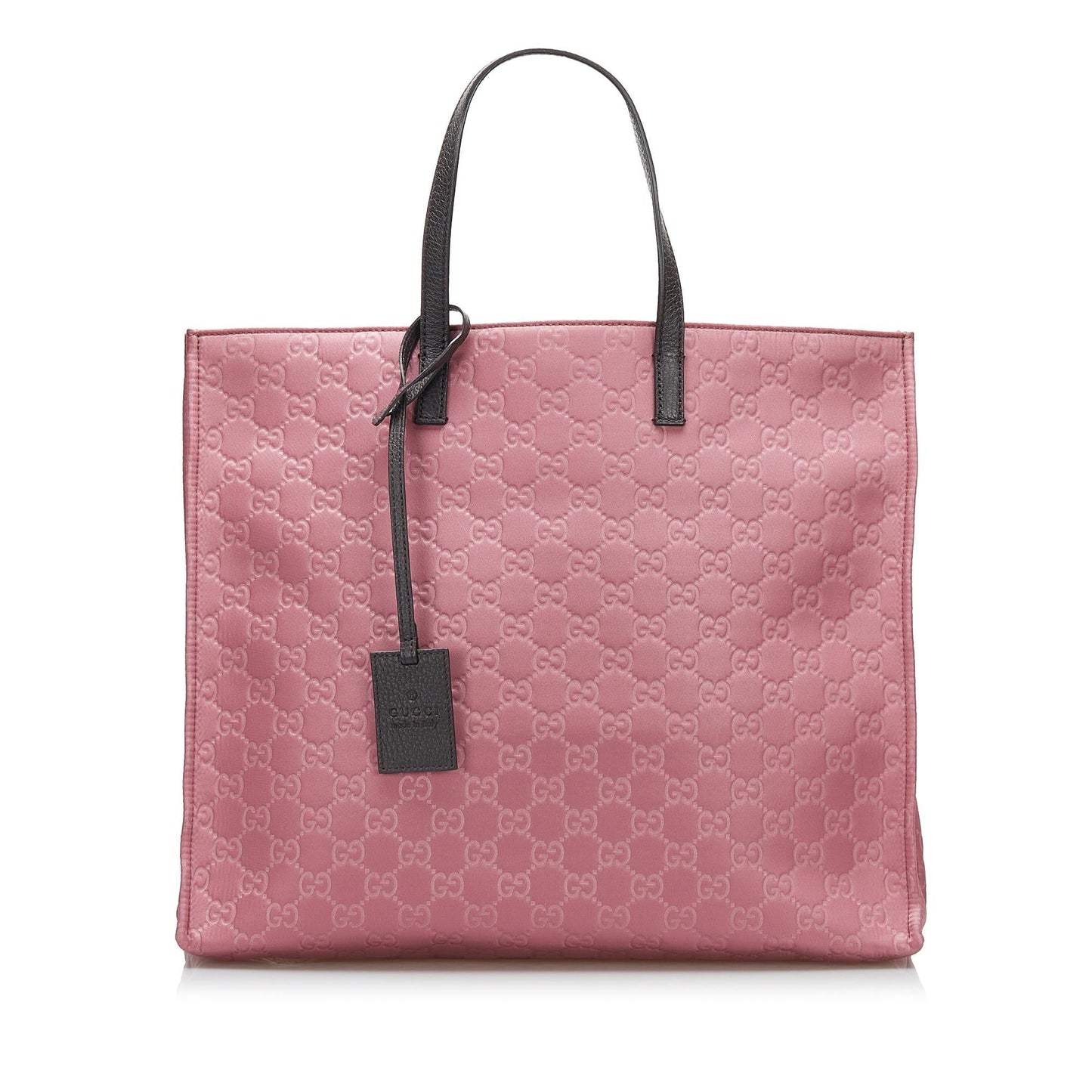 Gucci GG SHG-TKdzqK Nylon Calf Black Pink Tote Bag