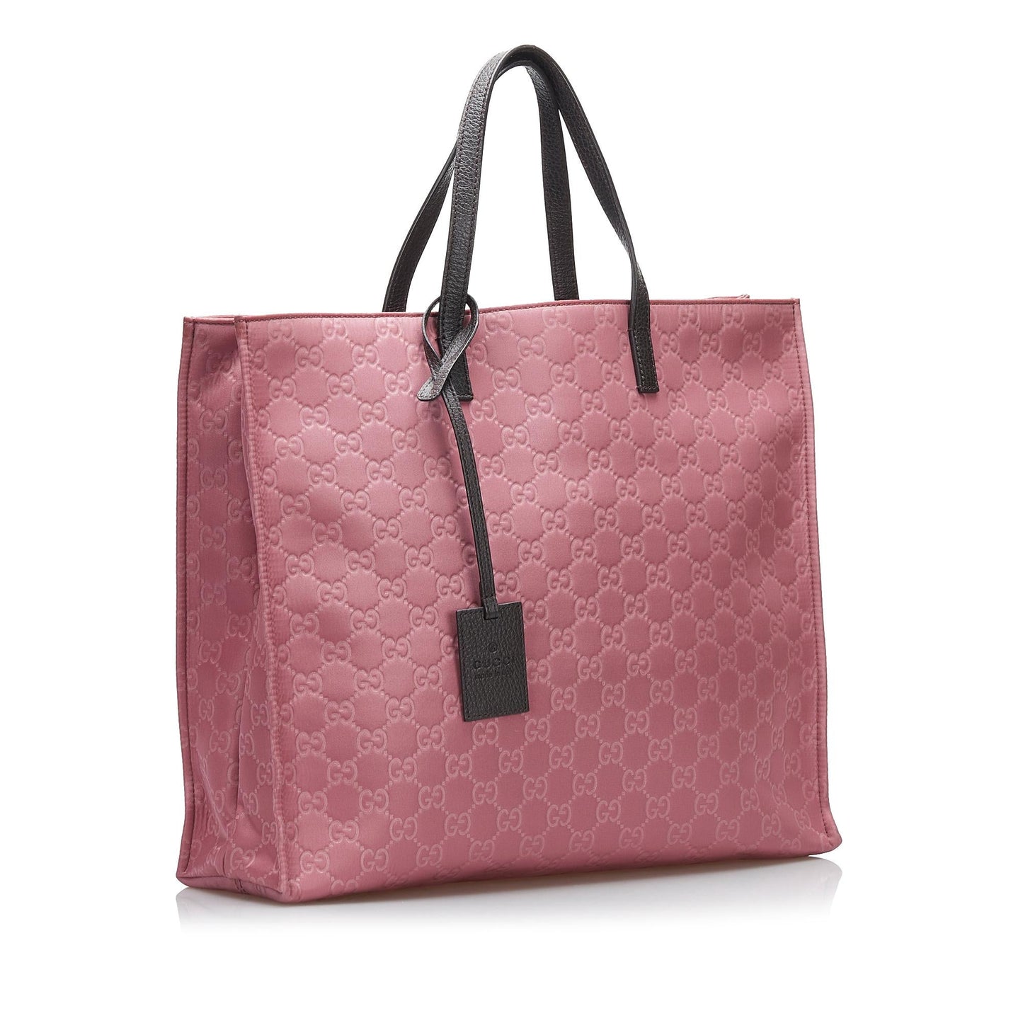 Gucci GG SHG-TKdzqK Nylon Calf Black Pink Tote Bag