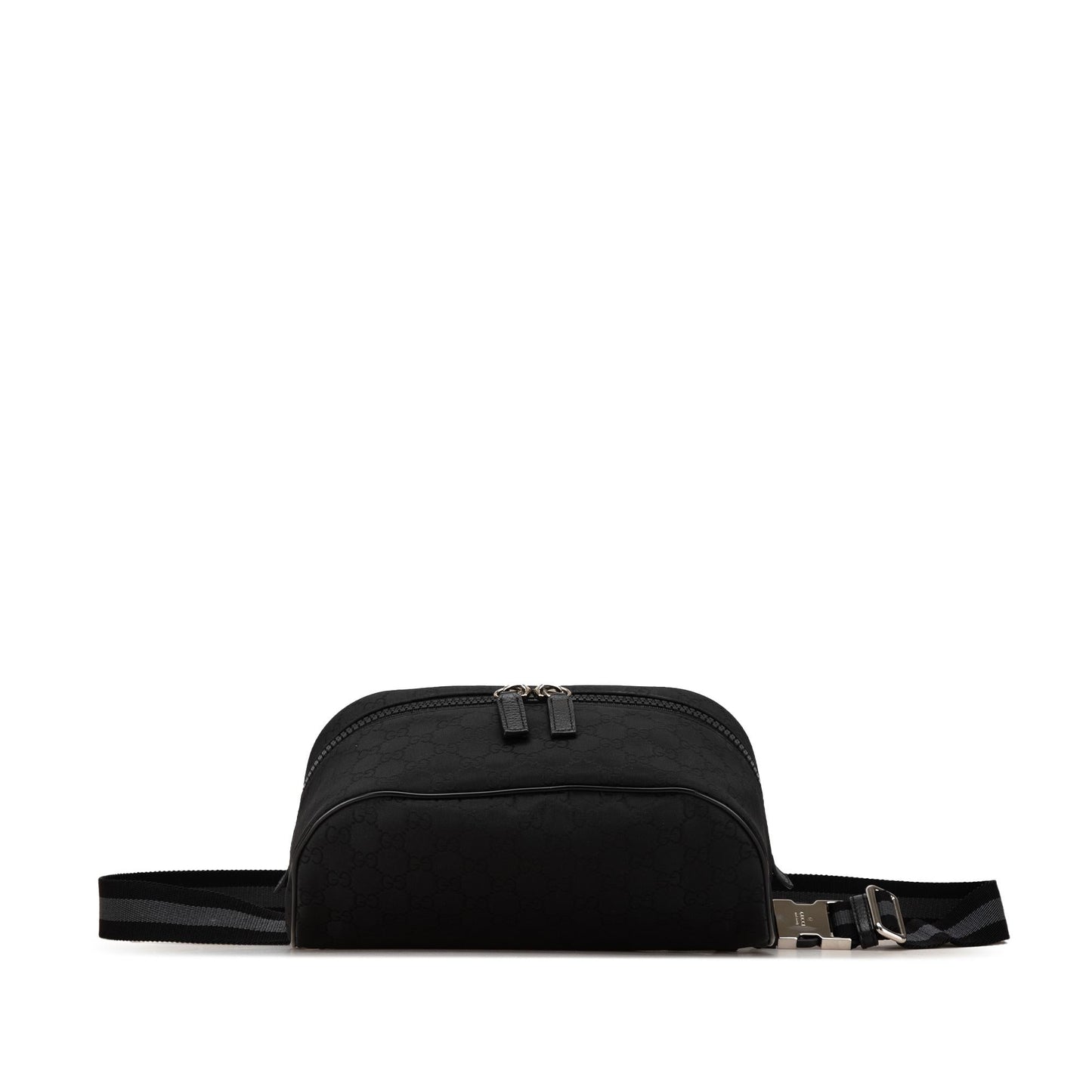 Gucci GG Web Belt Nylon Calf Black Accessory Shg Dyfpjp