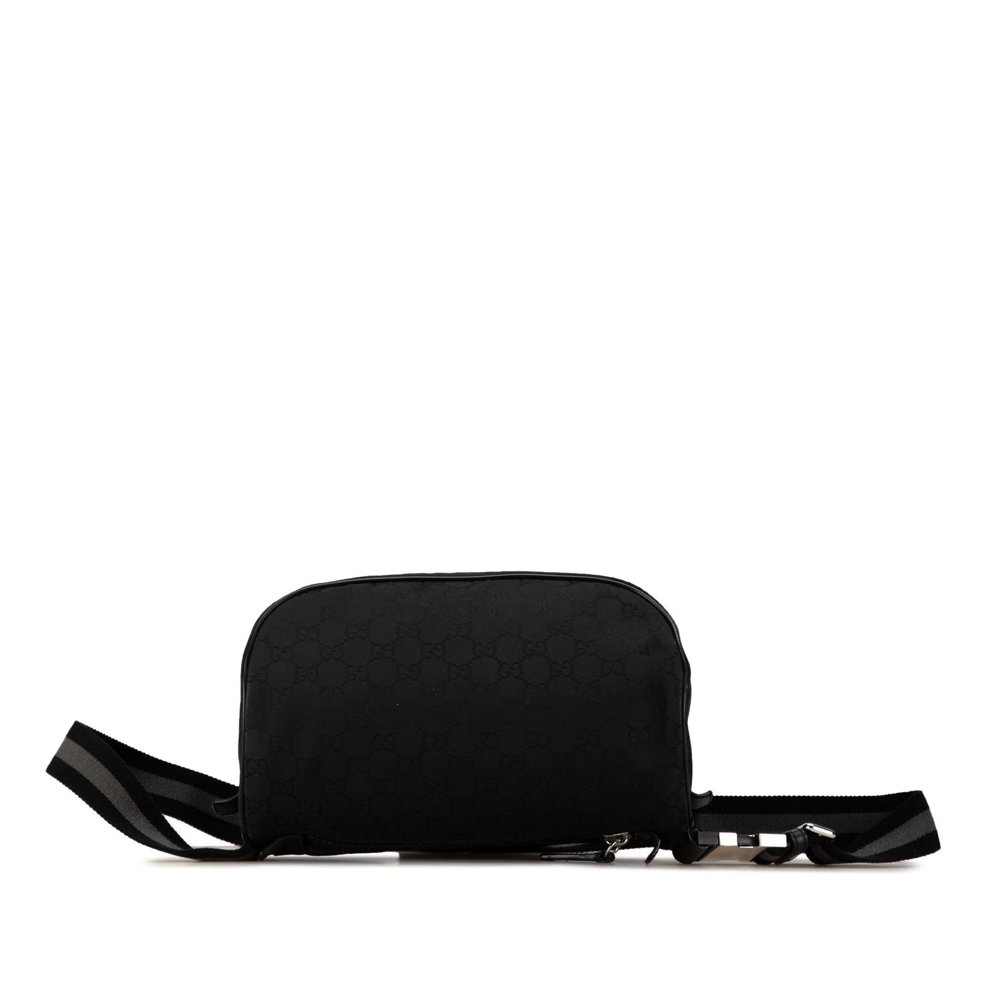 Gucci GG Web Belt Nylon Calf Black Accessory