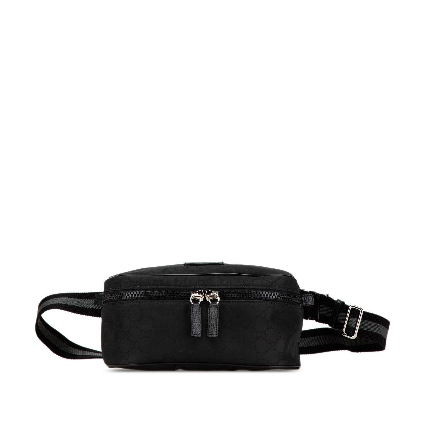 Gucci GG Web Belt Nylon Black Accessory