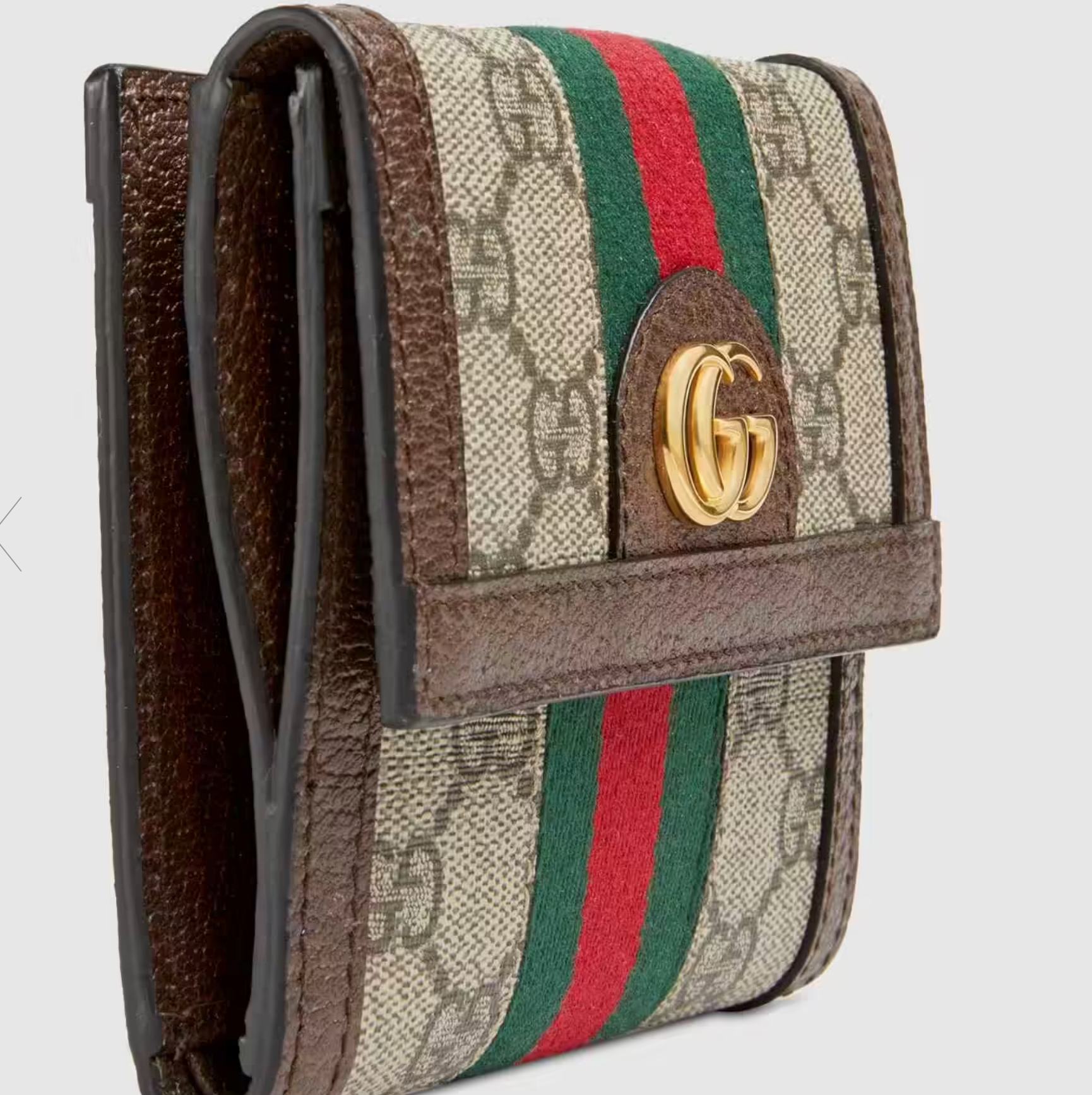 Gucci OPHIDIA GG FRENCH Flap Wallet Case
