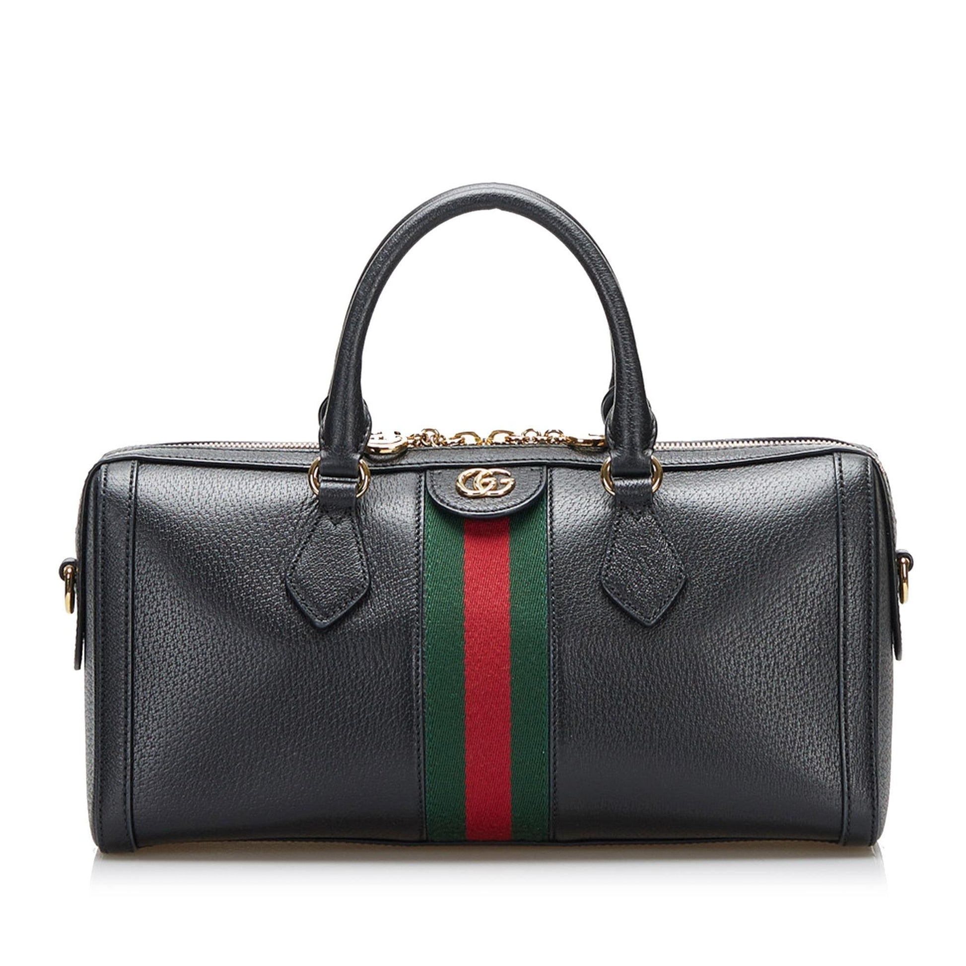 Gucci GG Ophidia SHG-zyzgS8 Leather Calf Black Satchel Bag