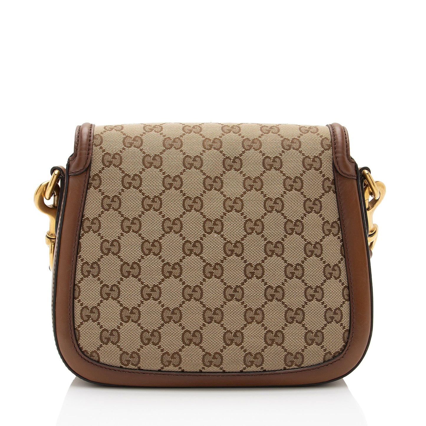 Gucci GG Original Lady Web SHF-zb626L Leather Canvas Nylon Brown Crossbody Bag