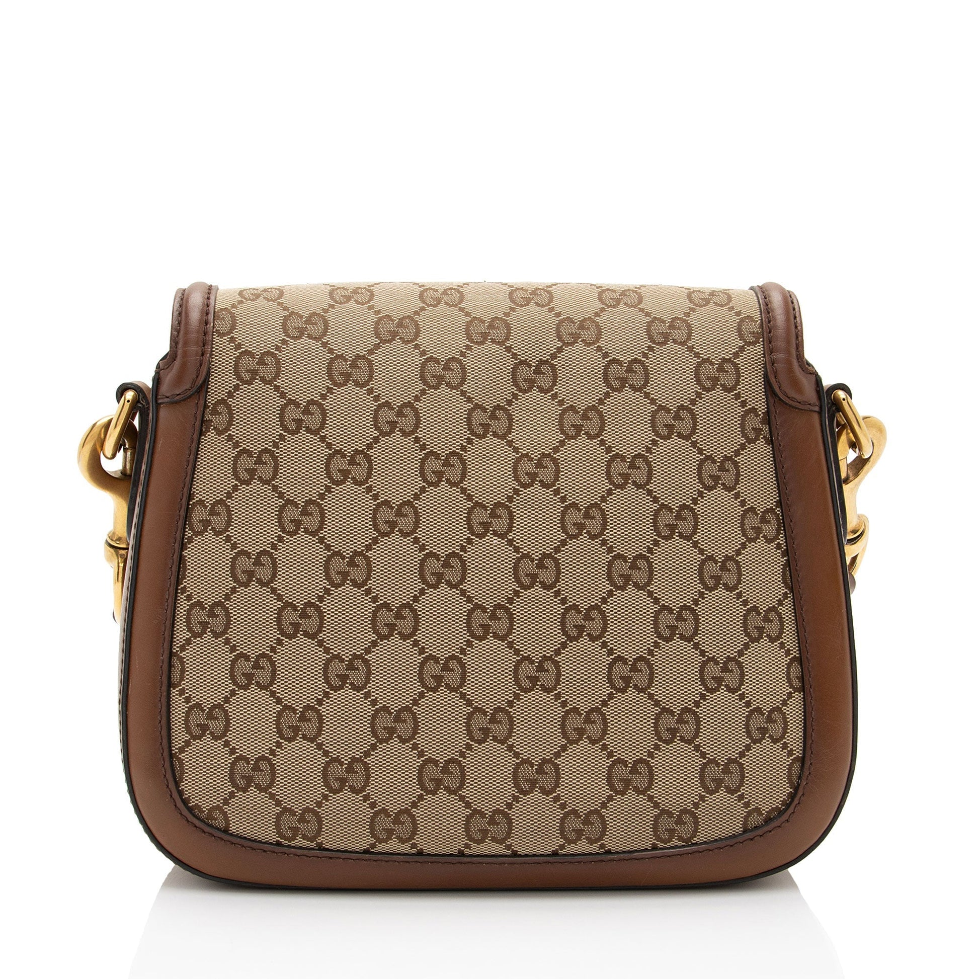 Gucci GG Original Lady Web SHF-zb626L Leather Canvas Nylon Brown Crossbody Bag