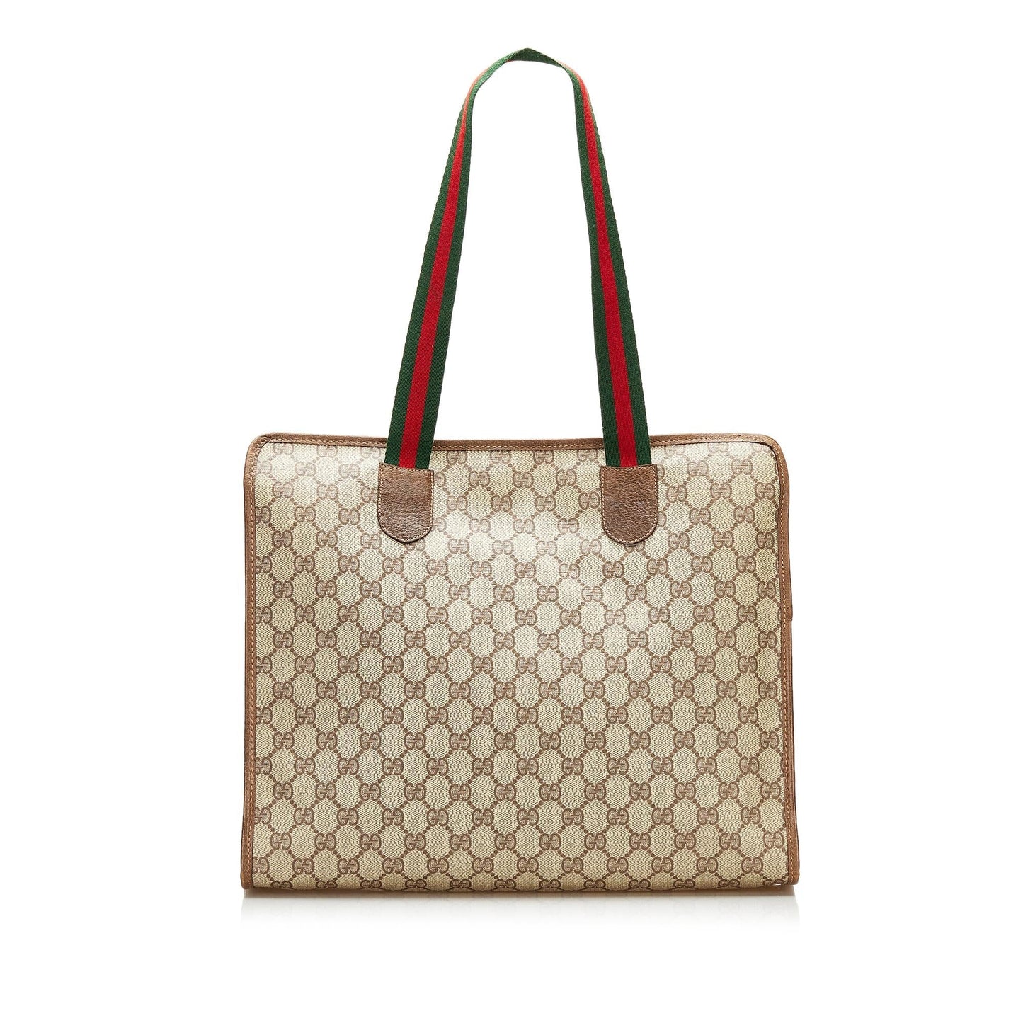 Gucci GG Plus Sherry Line SHG Canvas Brown Tote Bag