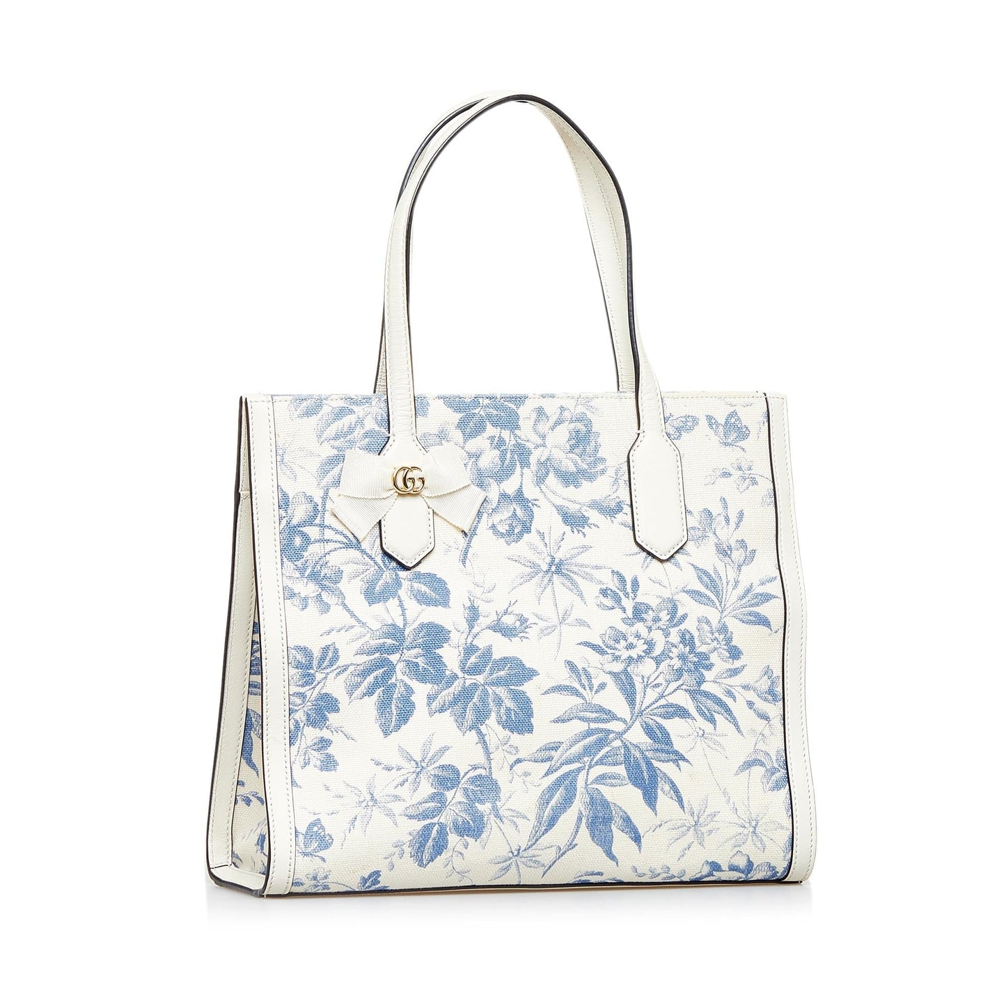 Gucci GG Ribbon Herbarium SHG-QtOTpC Canvas White Tote Bag