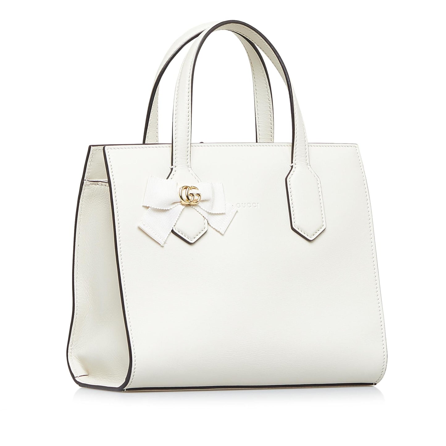 Gucci GG Ribbon SHG-Uc1jrY Calf White Satchel Bag