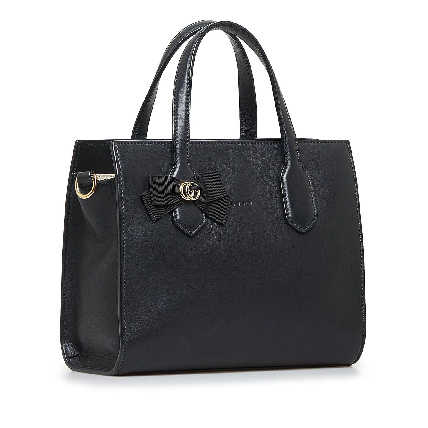 Gucci GG Ribbon SHG-HsBKod Calf Black Satchel Bag