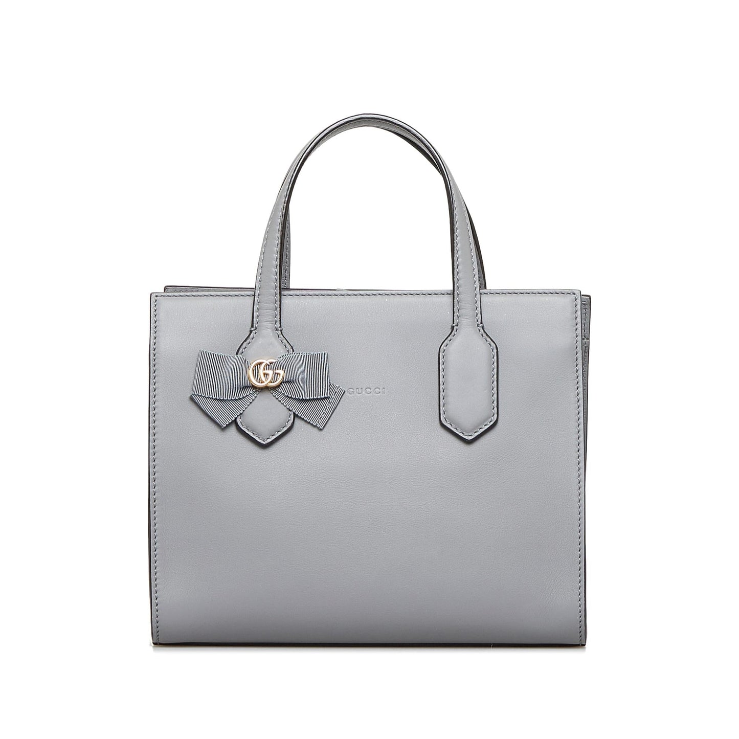 Gucci GG Ribbon SHG-xXuyvA Calf Grey Satchel Bag