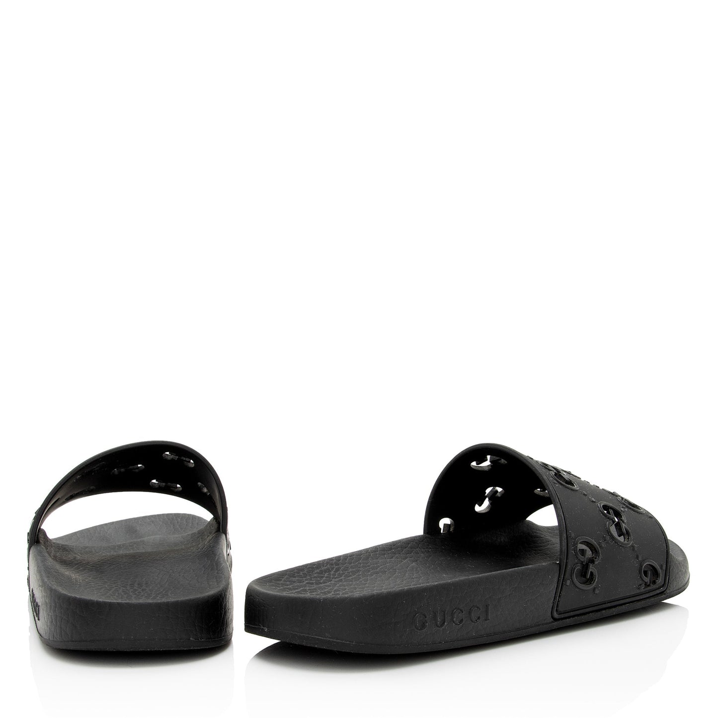 Gucci GG Rubber Slides - Size Black Shoes